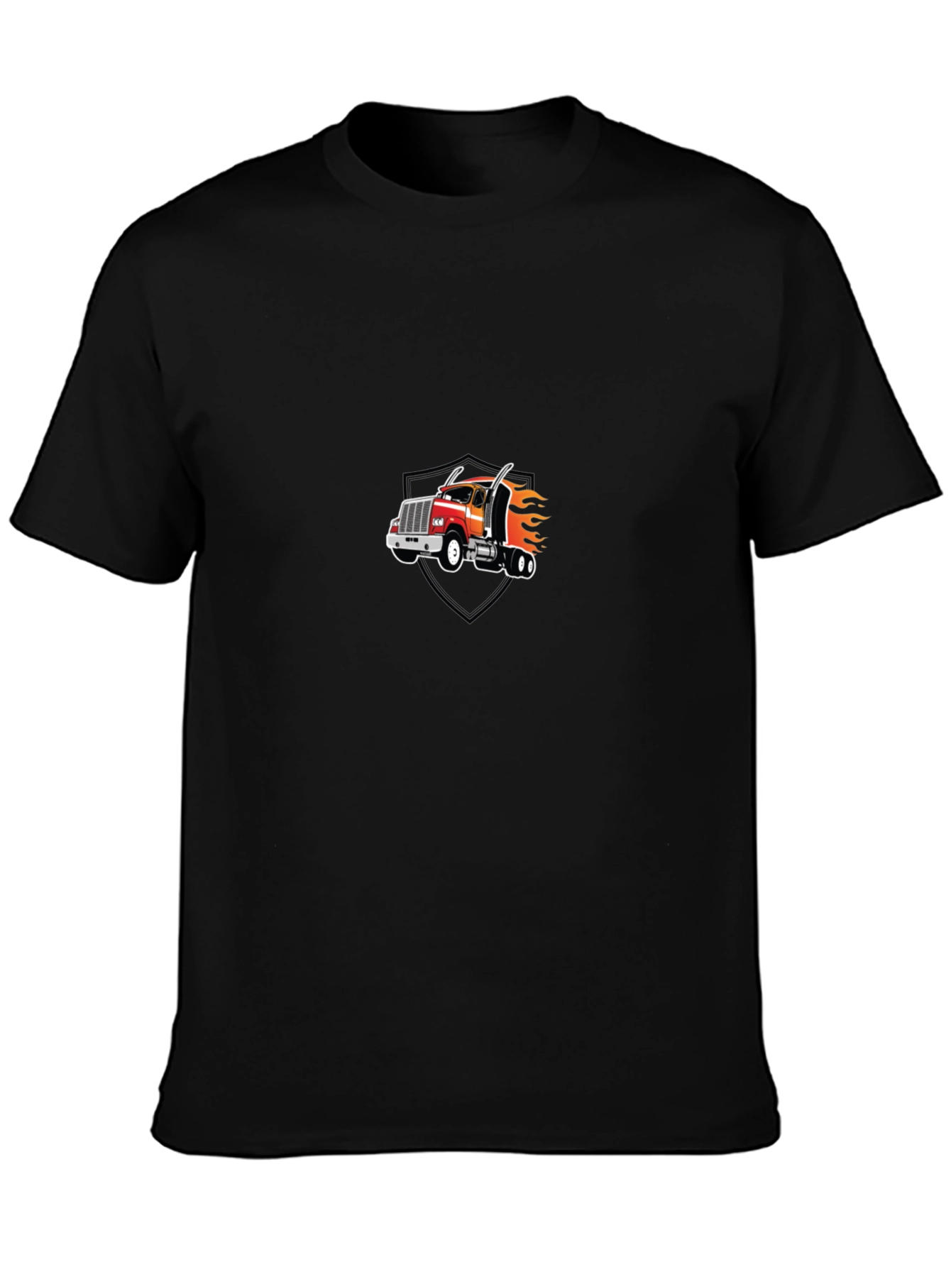 Truck Graphic Tee - Black Cotton Blend