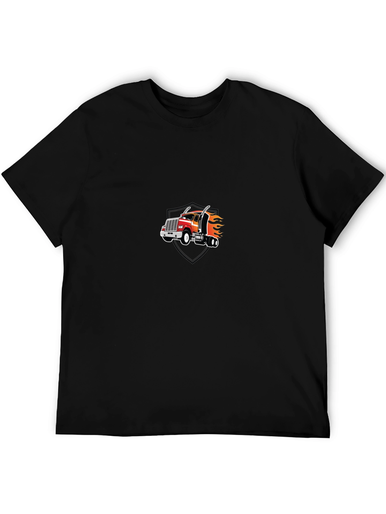 Truck Graphic Tee - Black Cotton Blend