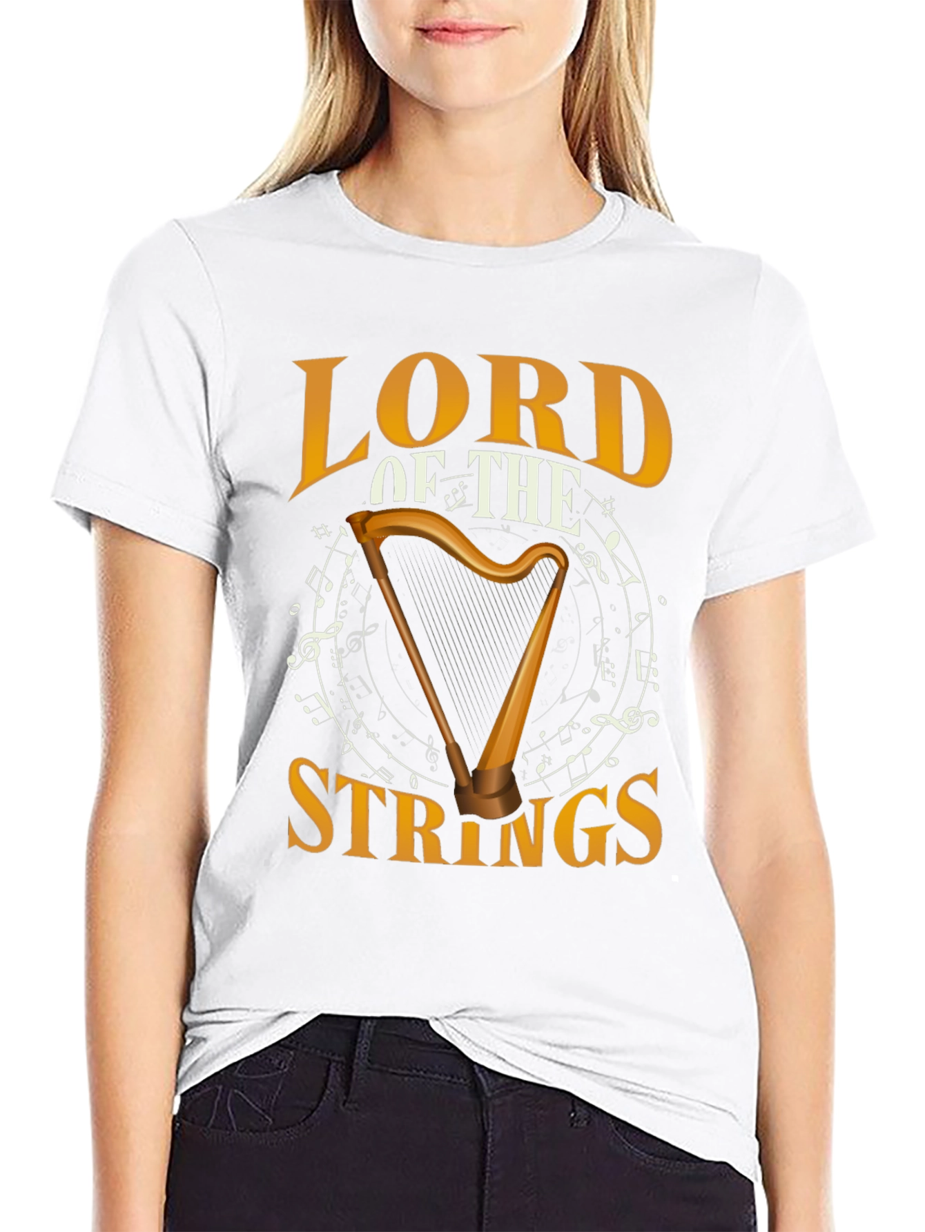 Lord of the Strings Harp Graphic T-Shirt