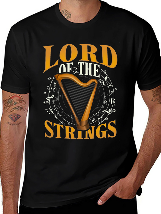 Lord of the Strings Harp Graphic T-Shirt