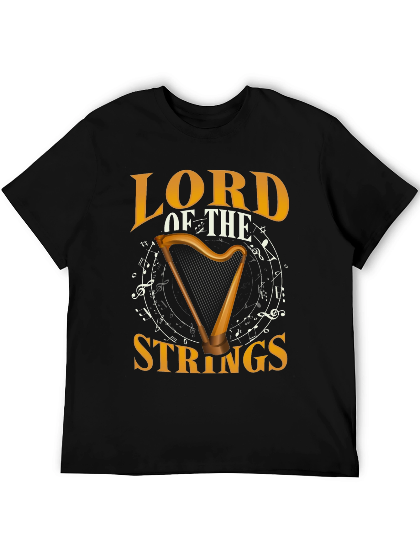 Lord of the Strings Harp Graphic T-Shirt