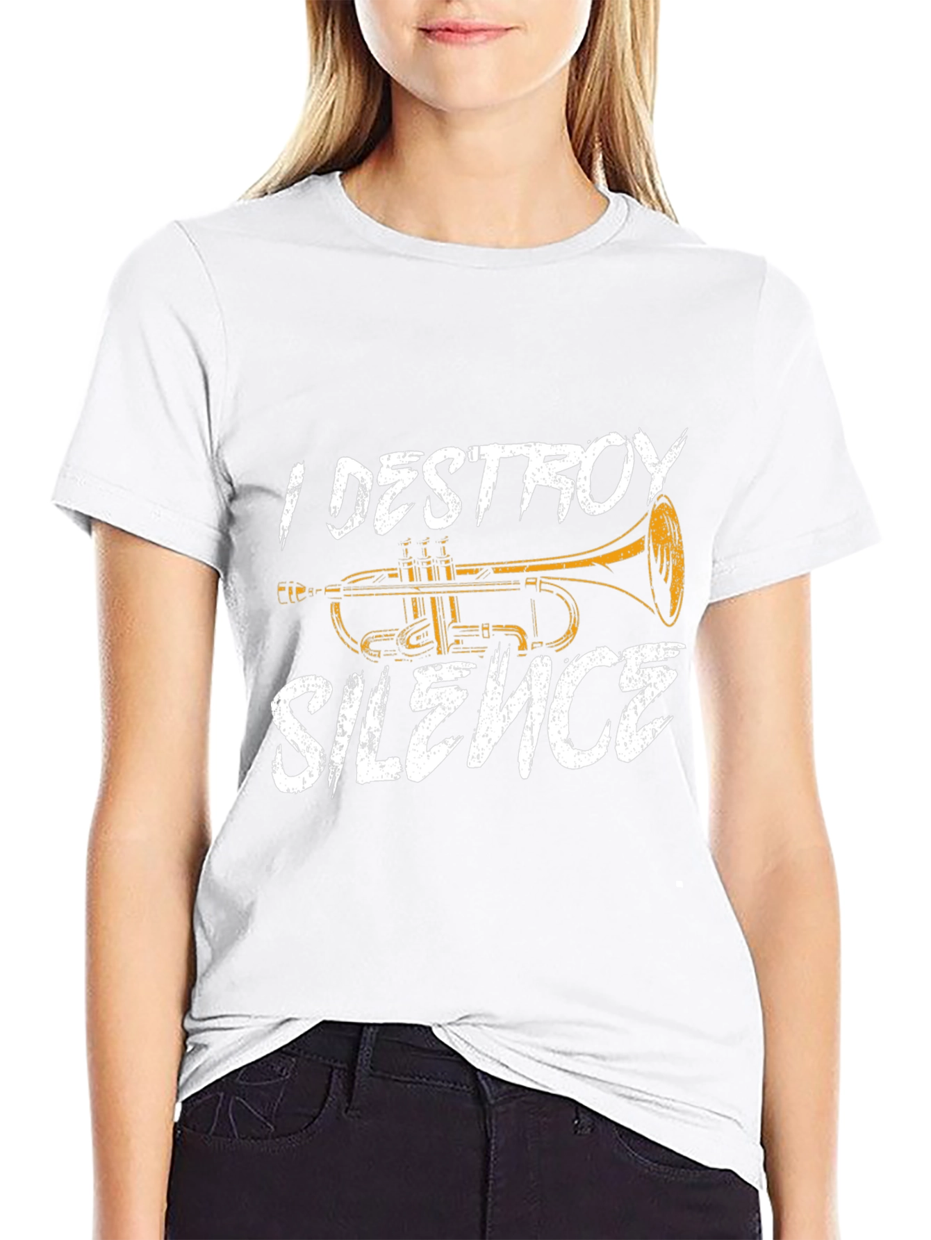 I Destroy Silence Trumpet Graphic Tee