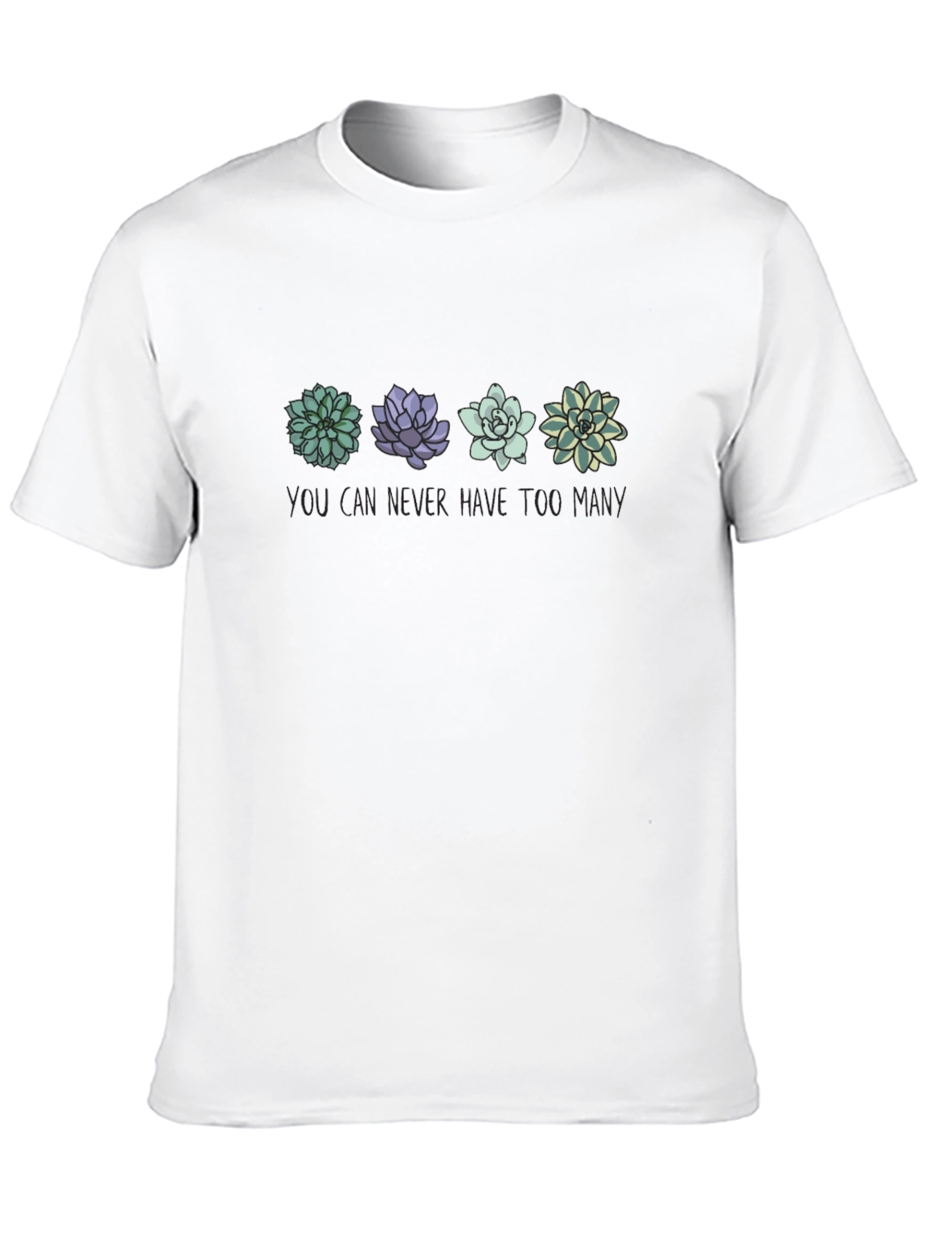 Succulent Plant Lover Black Tee