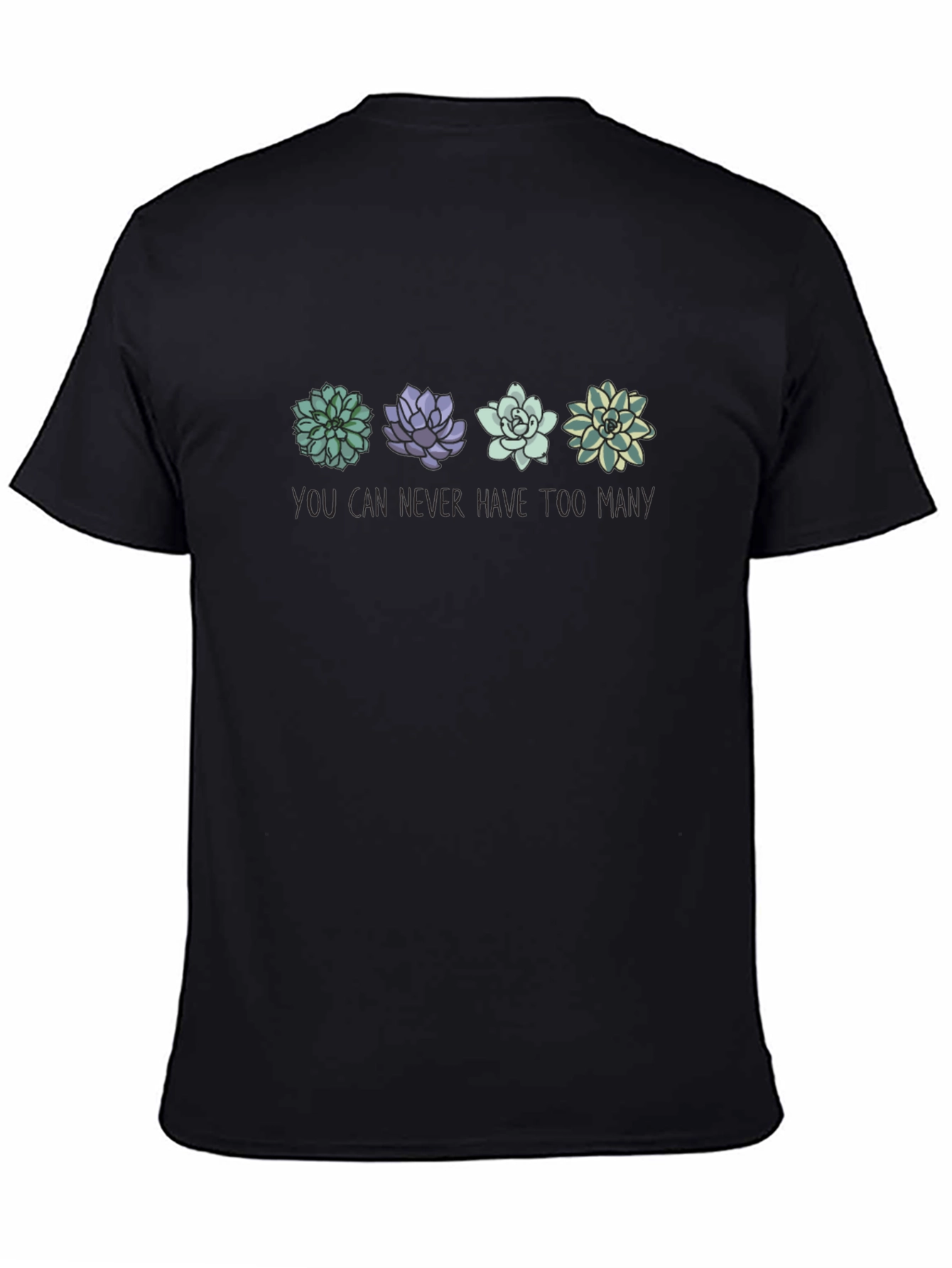 Succulent Plant Lover Black Tee