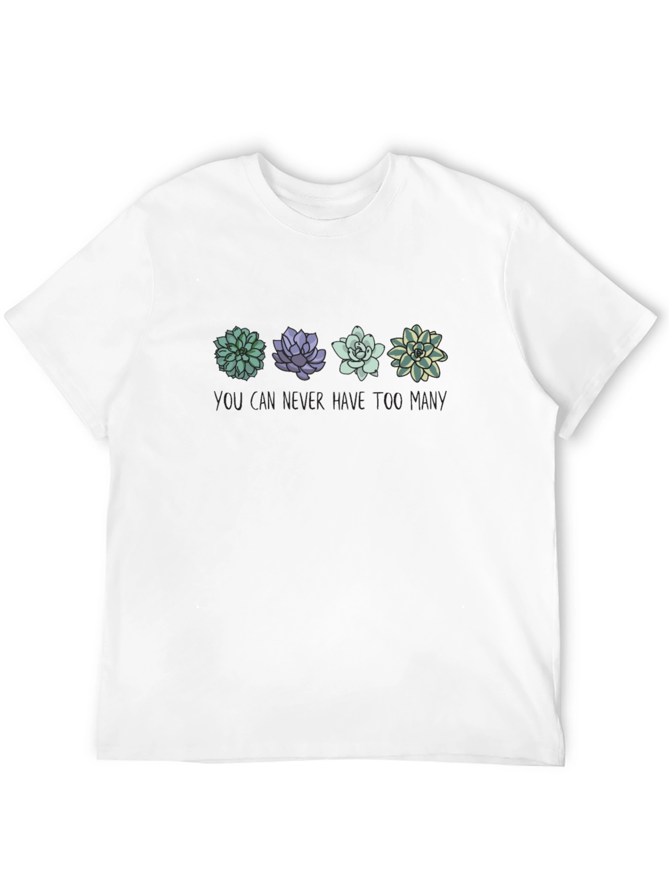 Succulent Plant Lover Black Tee
