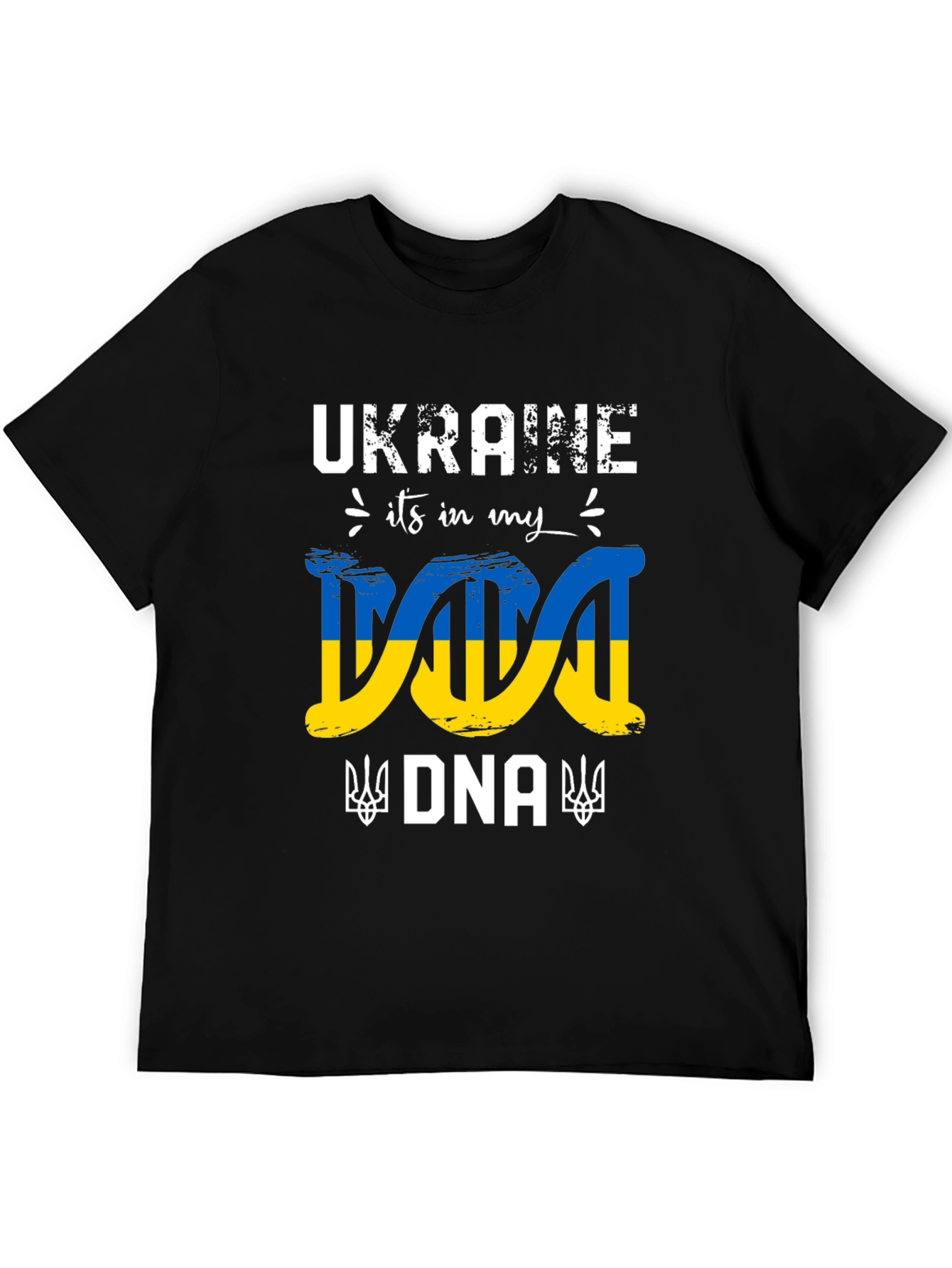 Ukraine DNA Flag Graphic T-Shirt - Stand With Ukraine