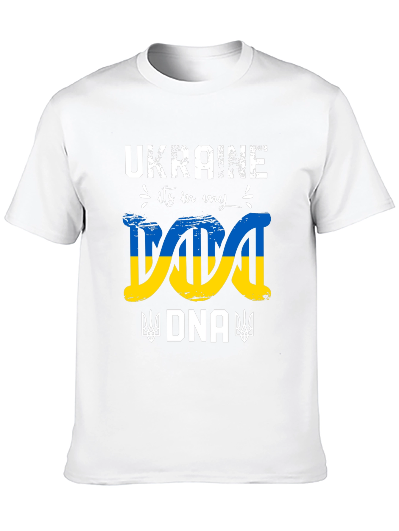 Ukraine DNA Flag Graphic T-Shirt - Stand With Ukraine
