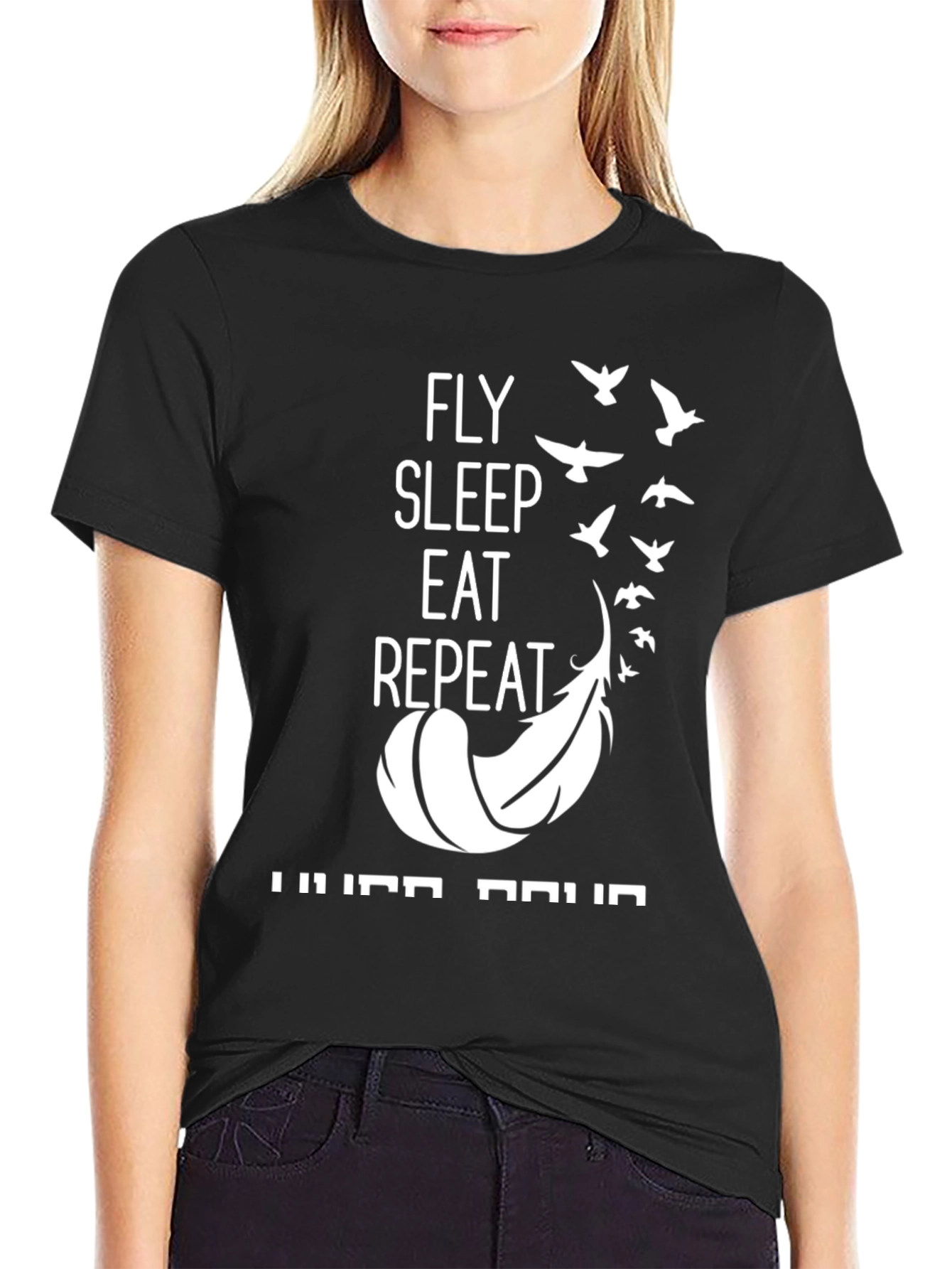 Fly Sleep Eat Repeat Graphic T-Shirt