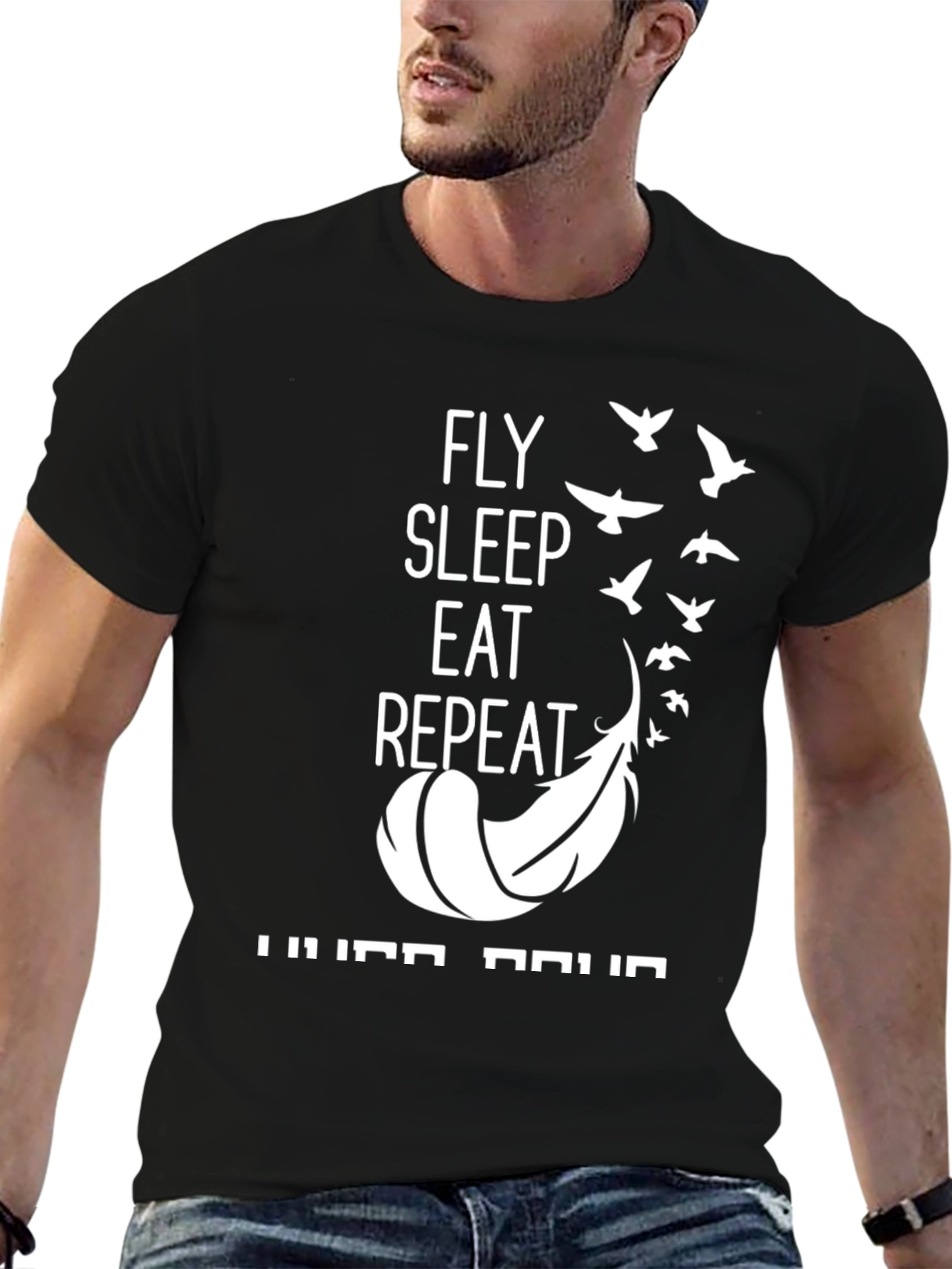 Fly Sleep Eat Repeat Graphic T-Shirt