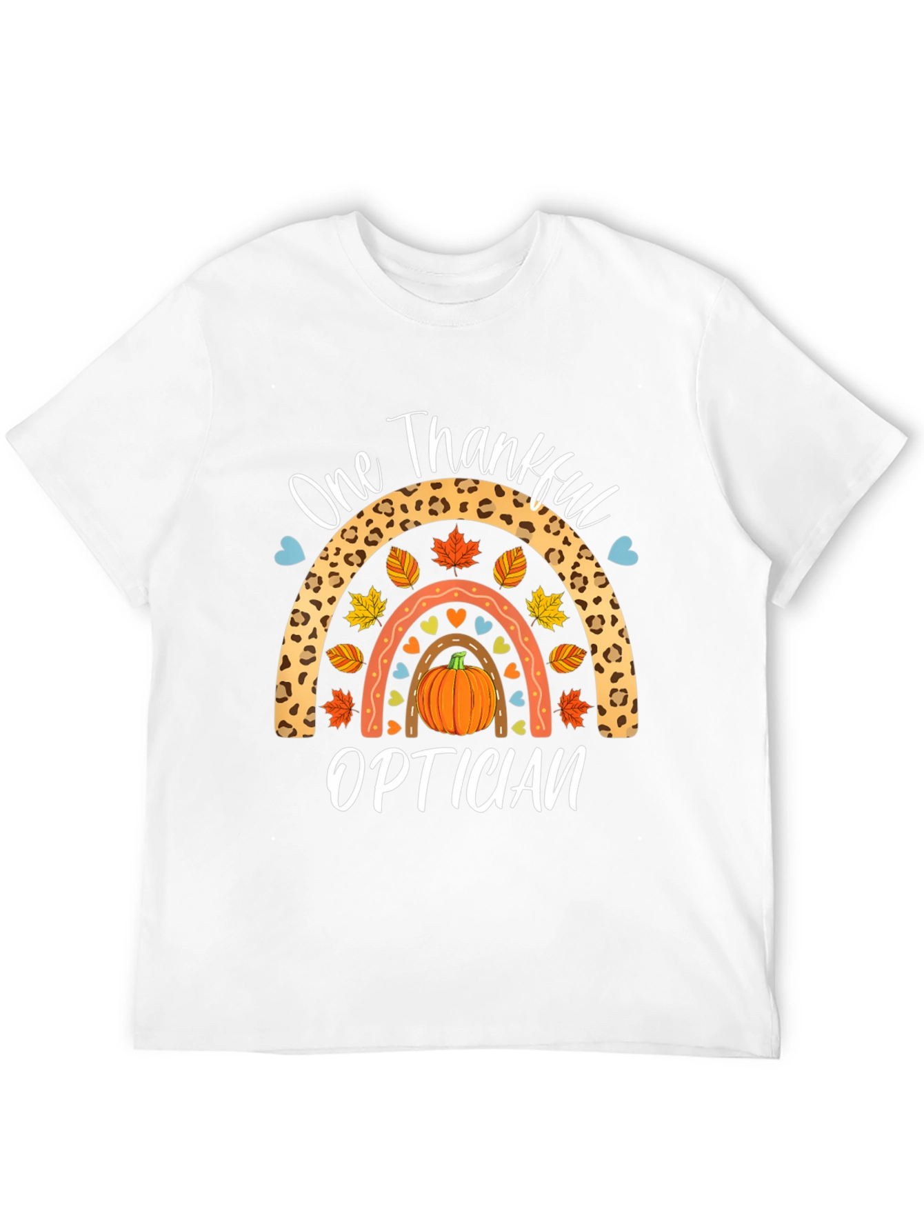 One Thankful Optician T-Shirt - Fall Rainbow