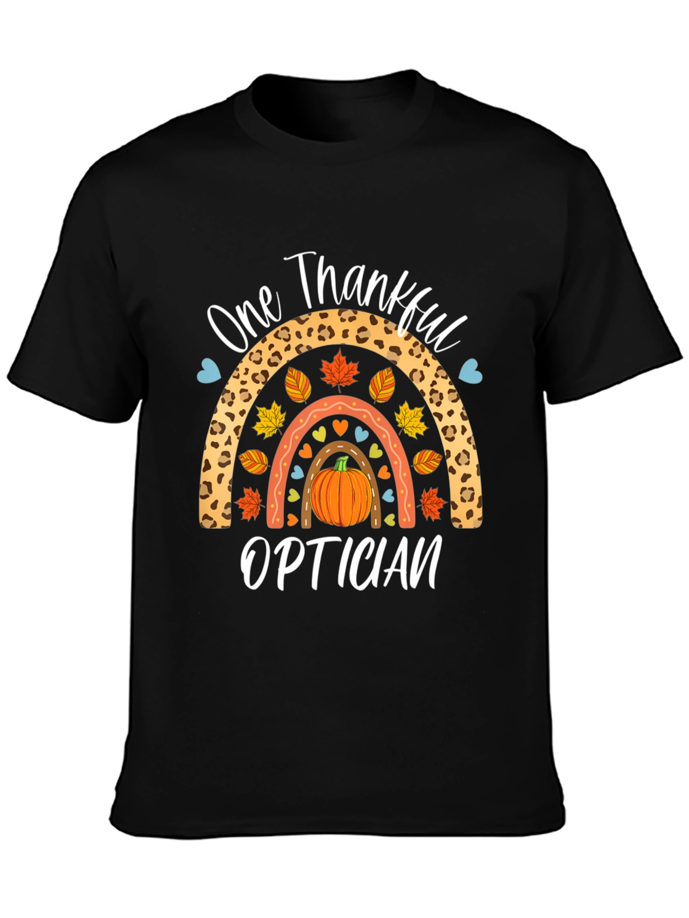 One Thankful Optician T-Shirt - Fall Rainbow
