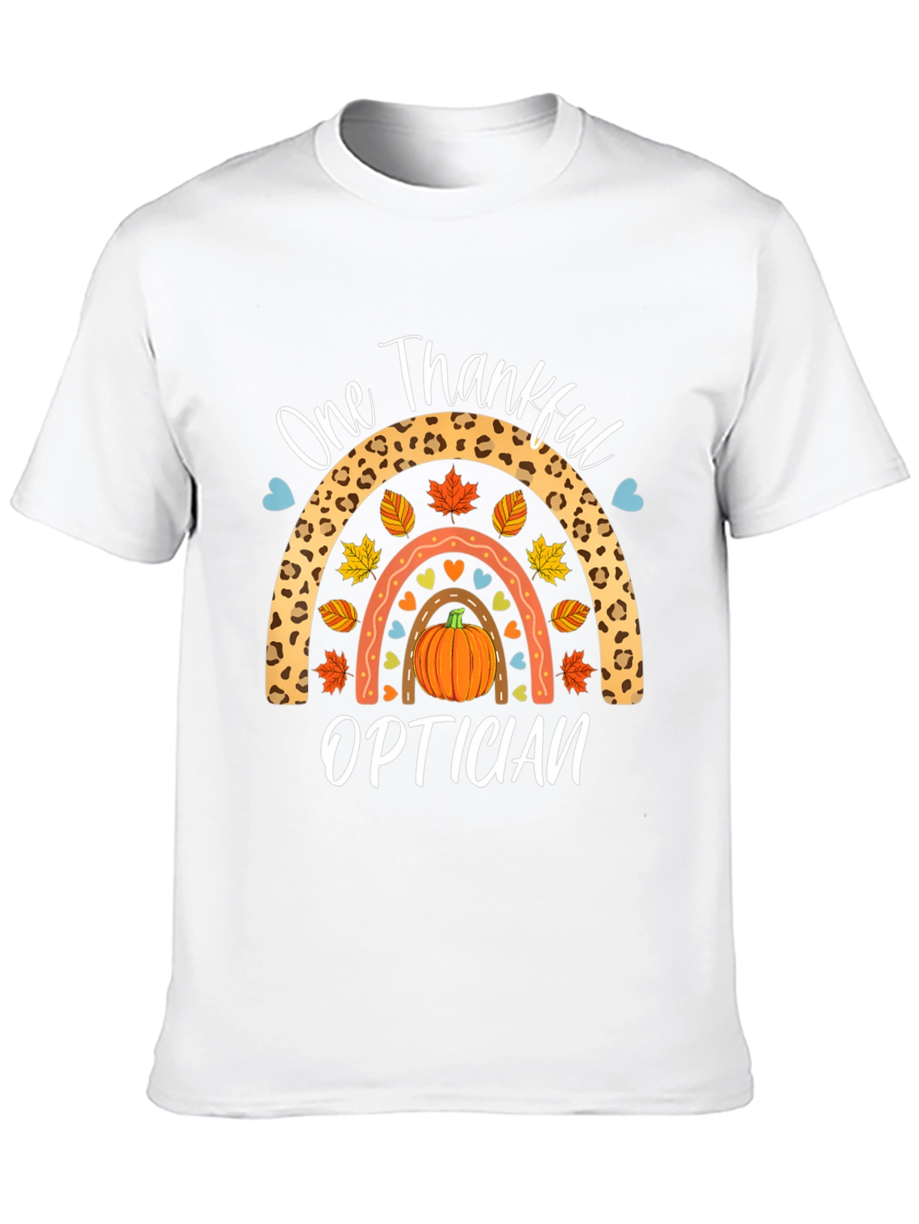 One Thankful Optician T-Shirt - Fall Rainbow