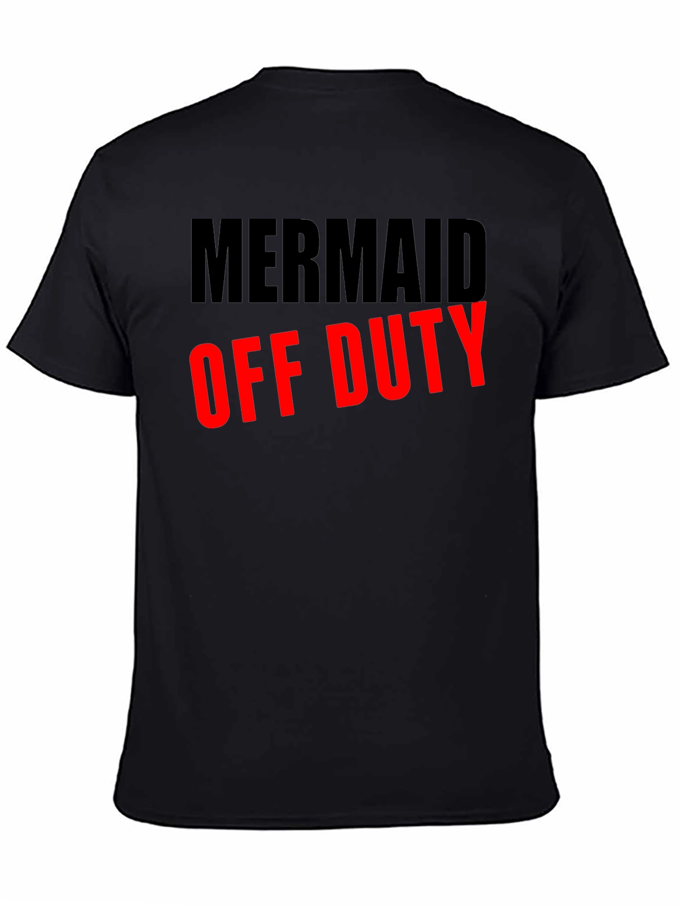 Mermaid Off Duty Black Graphic T-Shirt