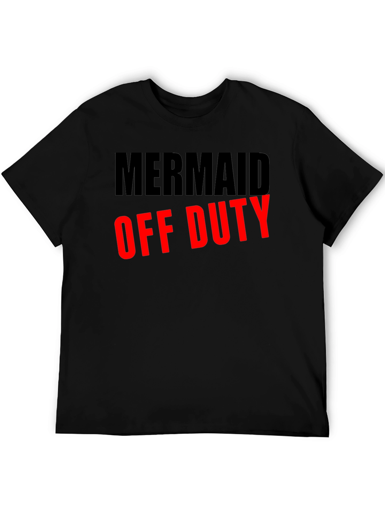 Mermaid Off Duty Black Graphic T-Shirt