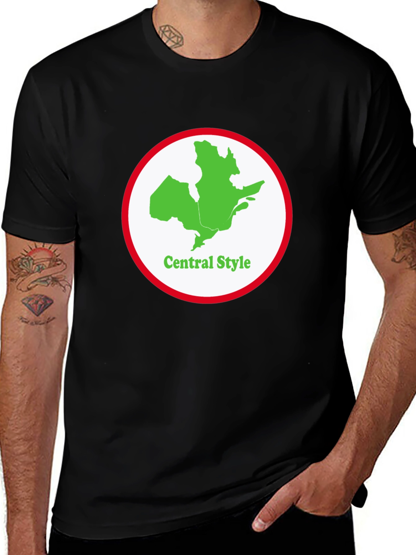 Central Style Graphic Tee - Black