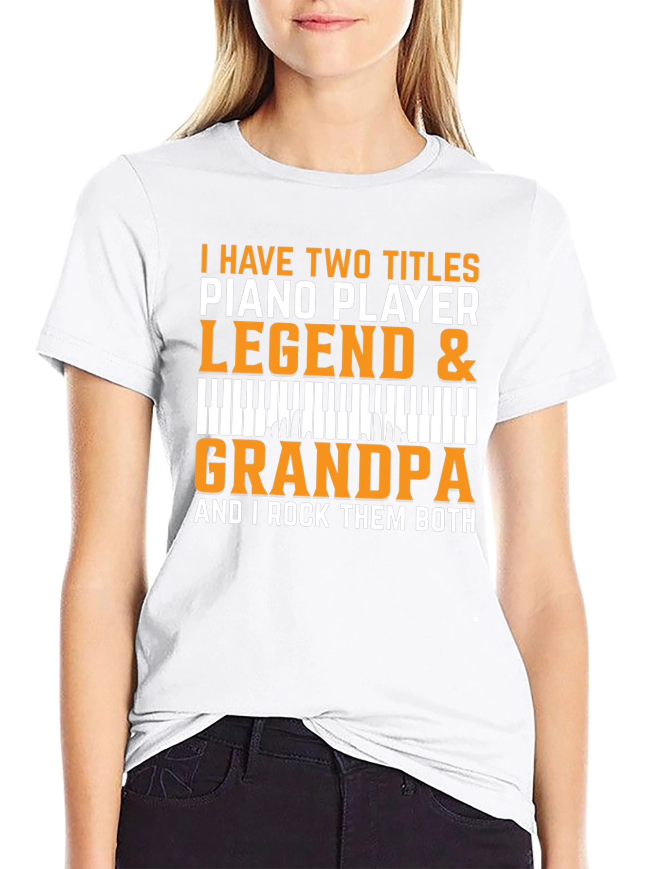 Piano Player Legend & Grandpa T-Shirt