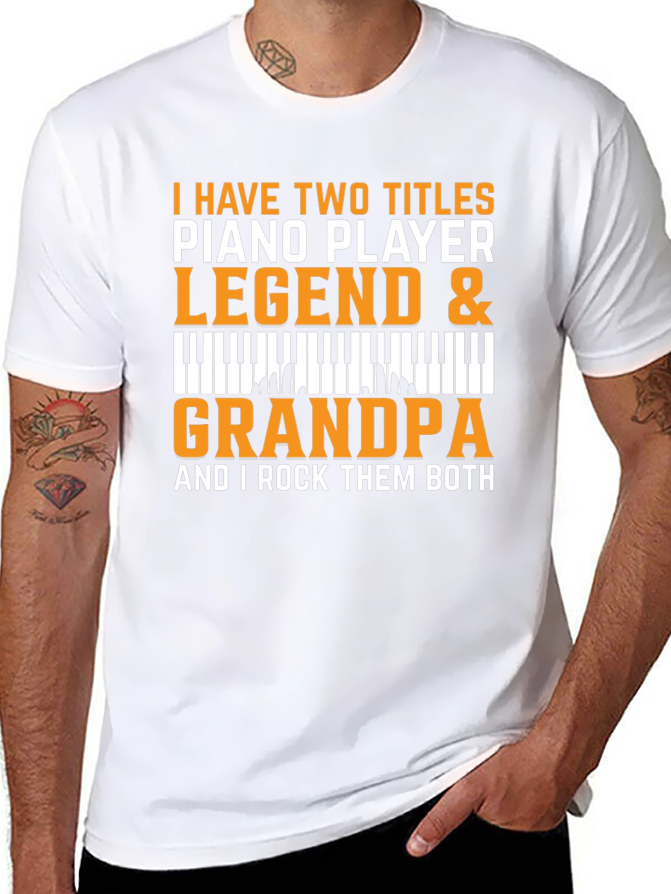 Piano Player Legend & Grandpa T-Shirt