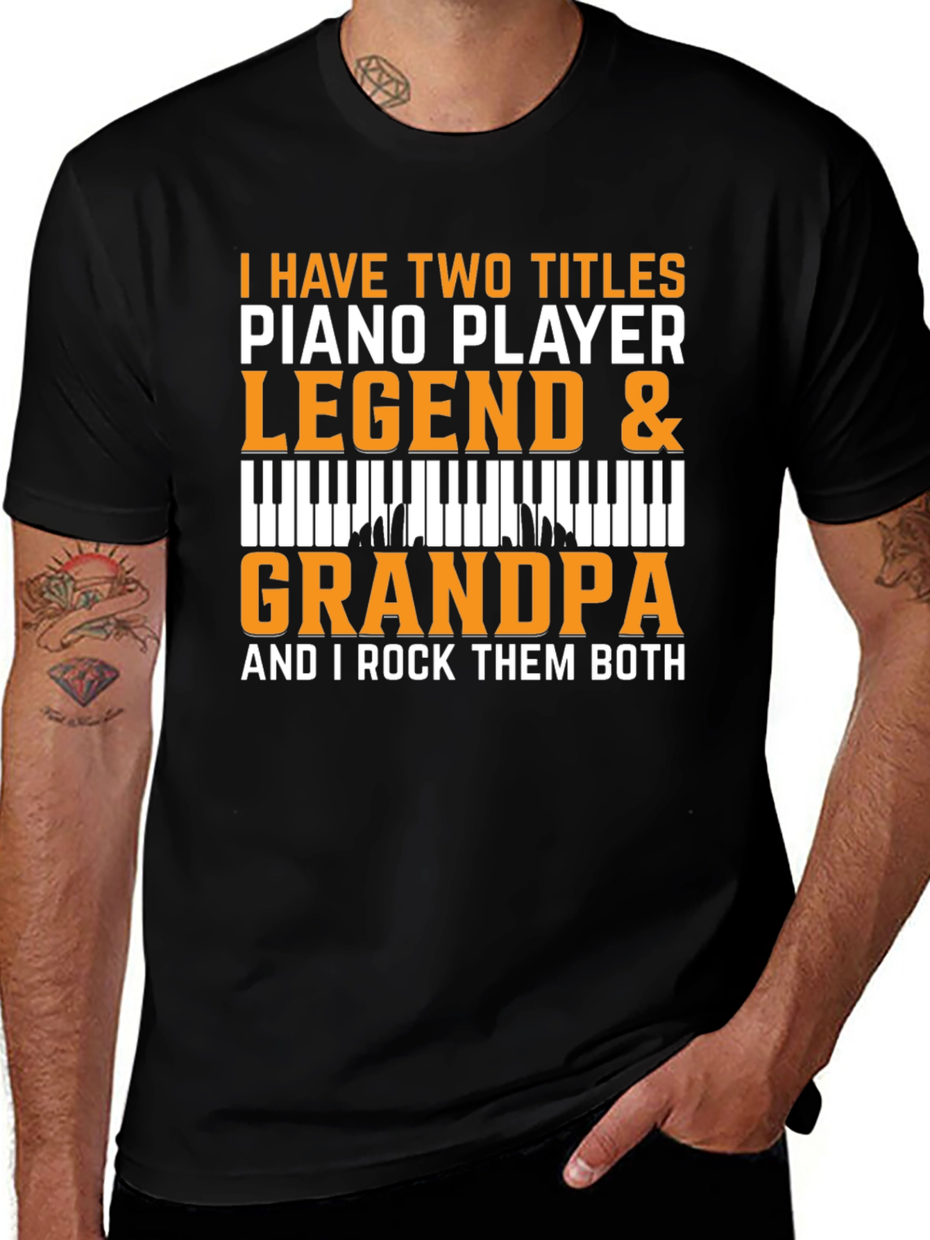 Piano Player Legend & Grandpa T-Shirt