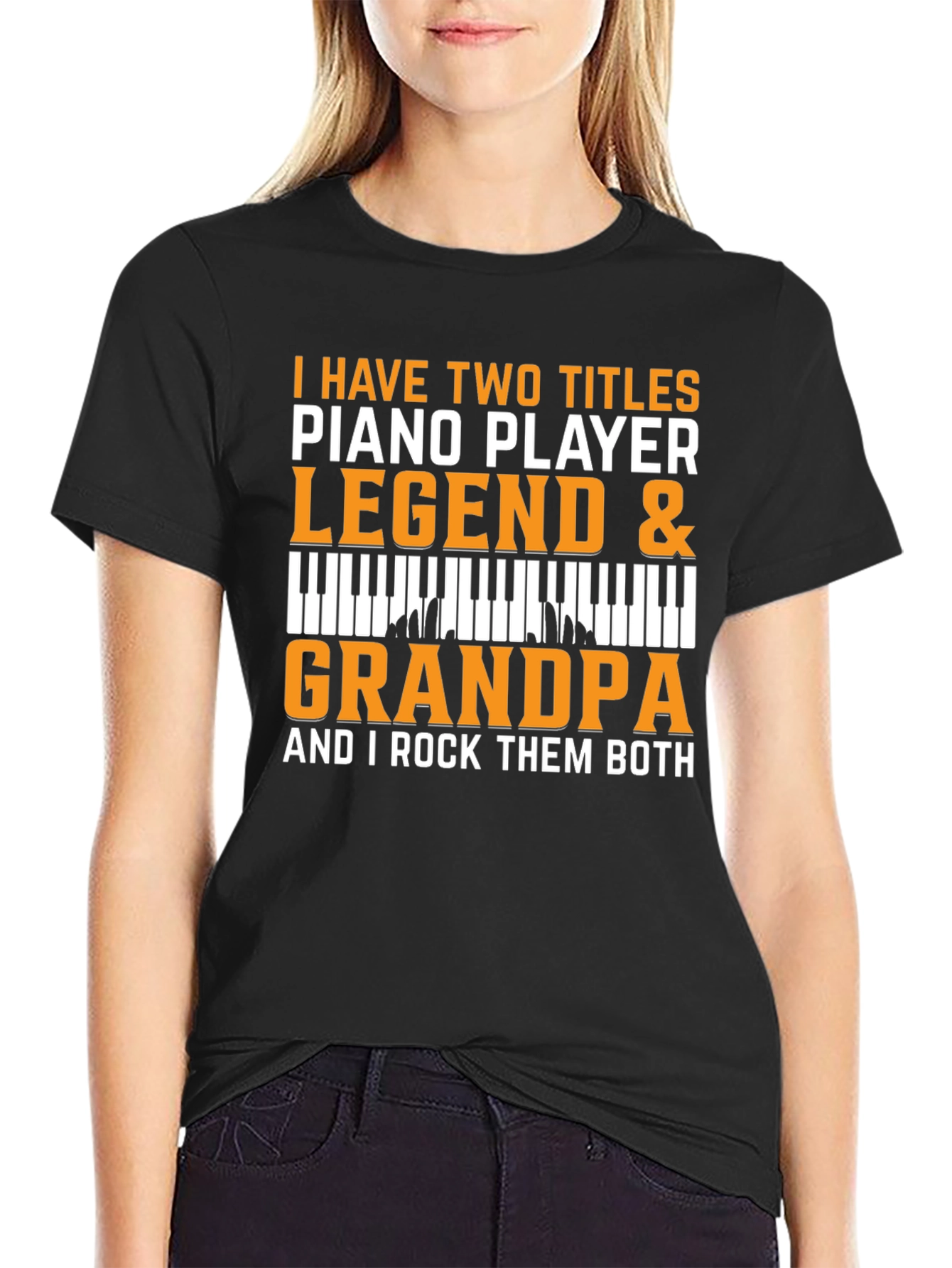 Piano Player Legend & Grandpa T-Shirt