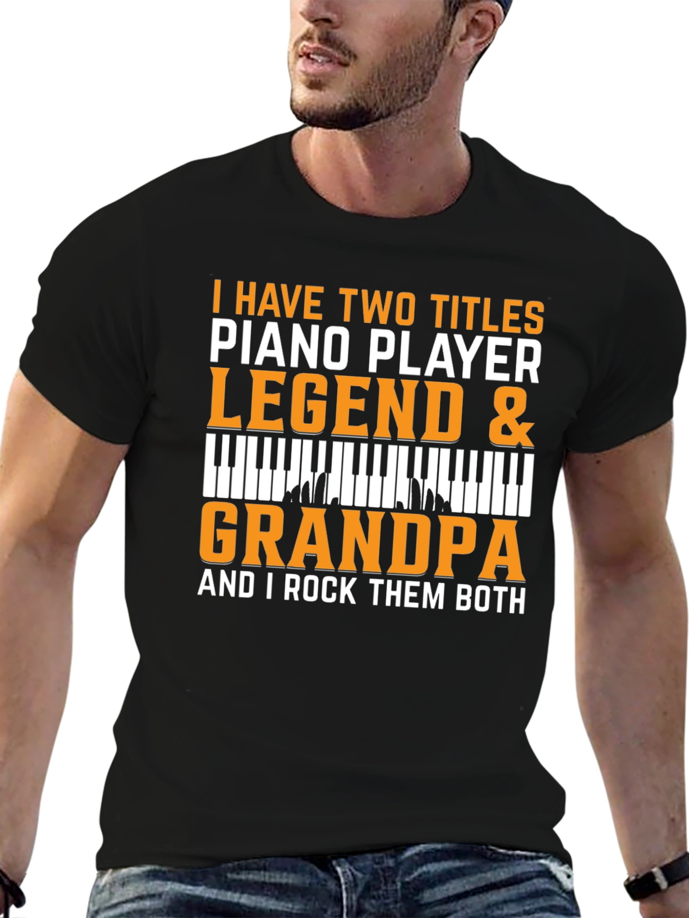 Piano Player Legend & Grandpa T-Shirt