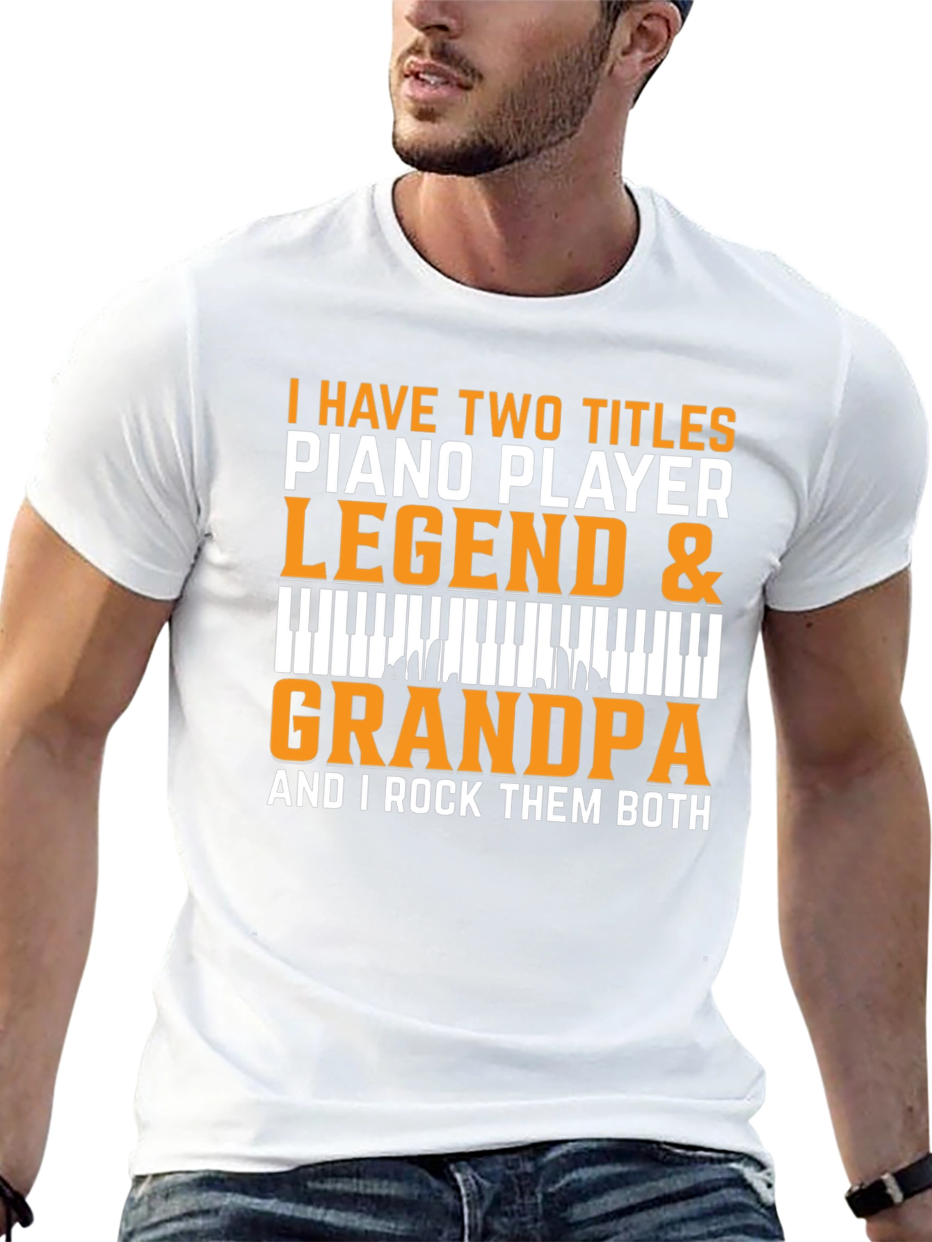 Piano Player Legend & Grandpa T-Shirt