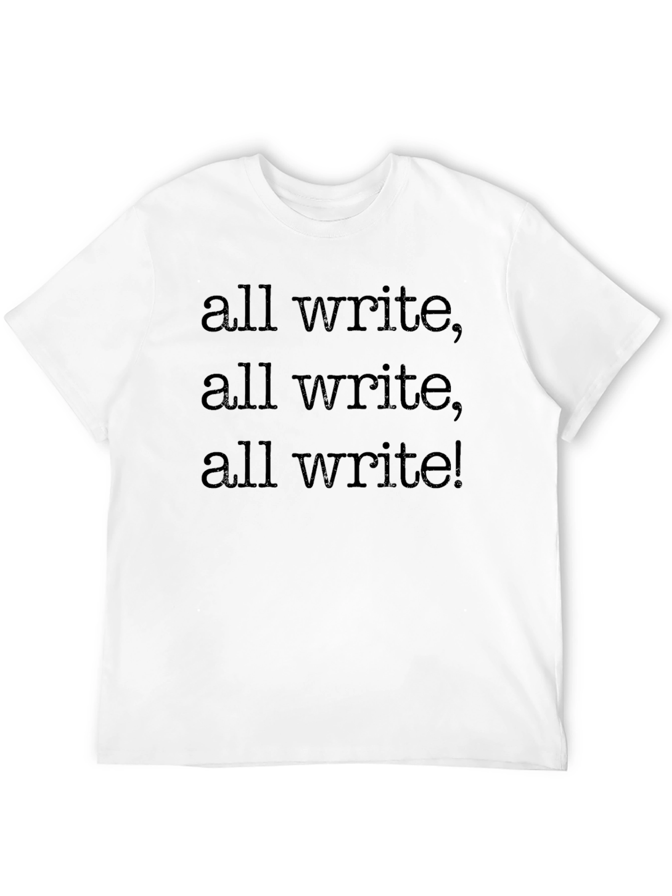 All Write T-Shirt - Writers Tee - Black Cotton
