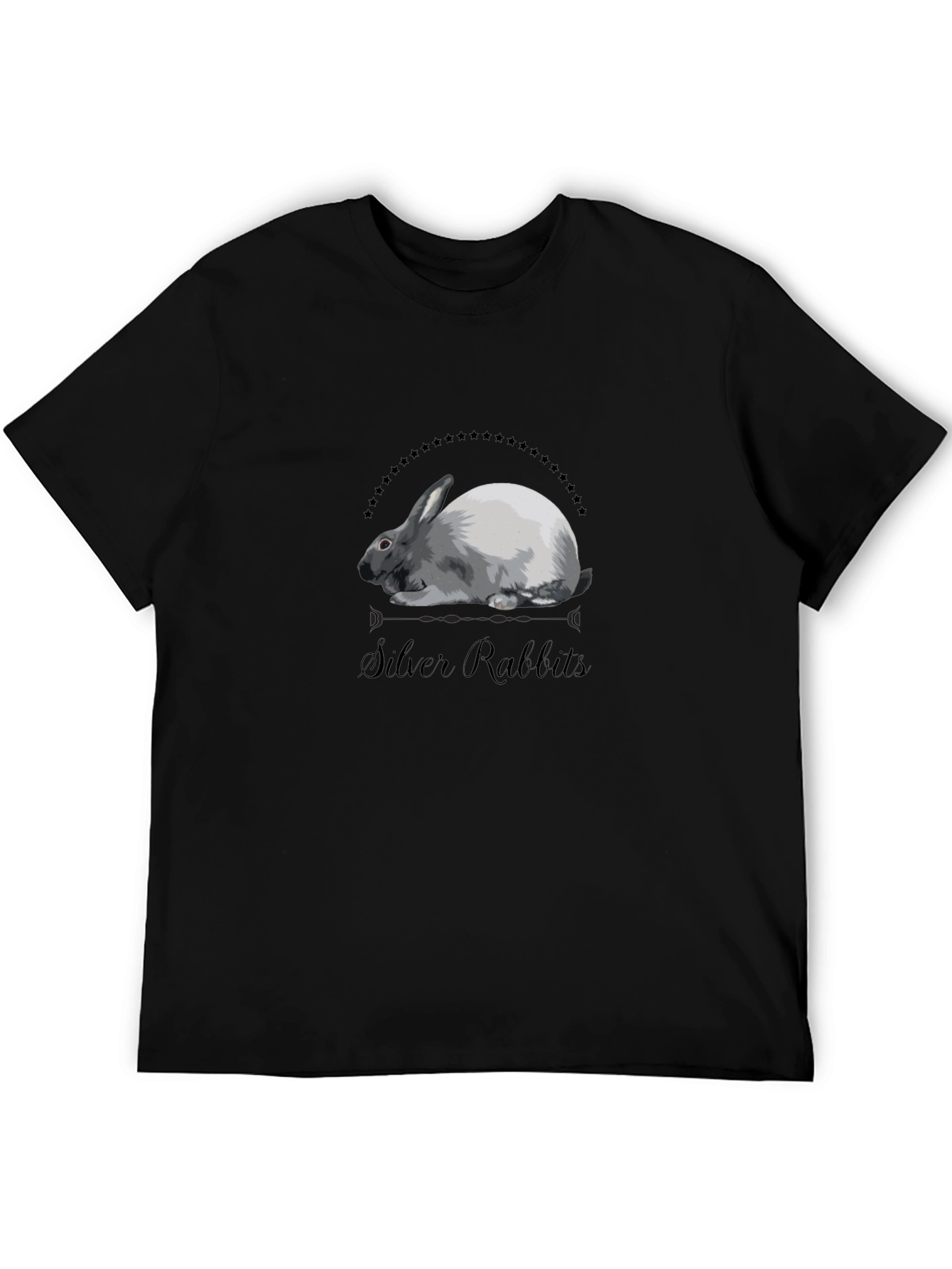 Silver Rabbits Black T-Shirt