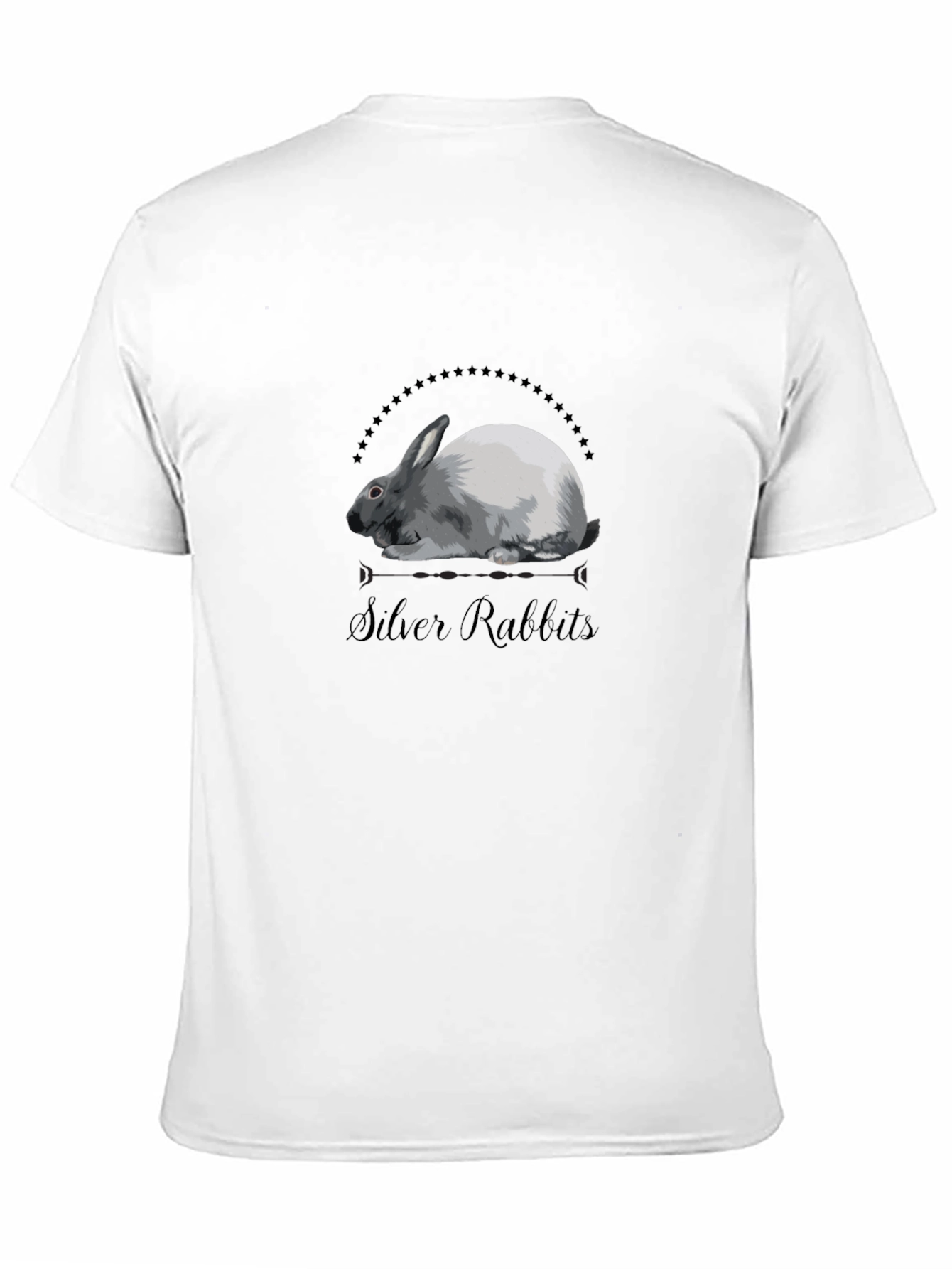 Silver Rabbits Black T-Shirt