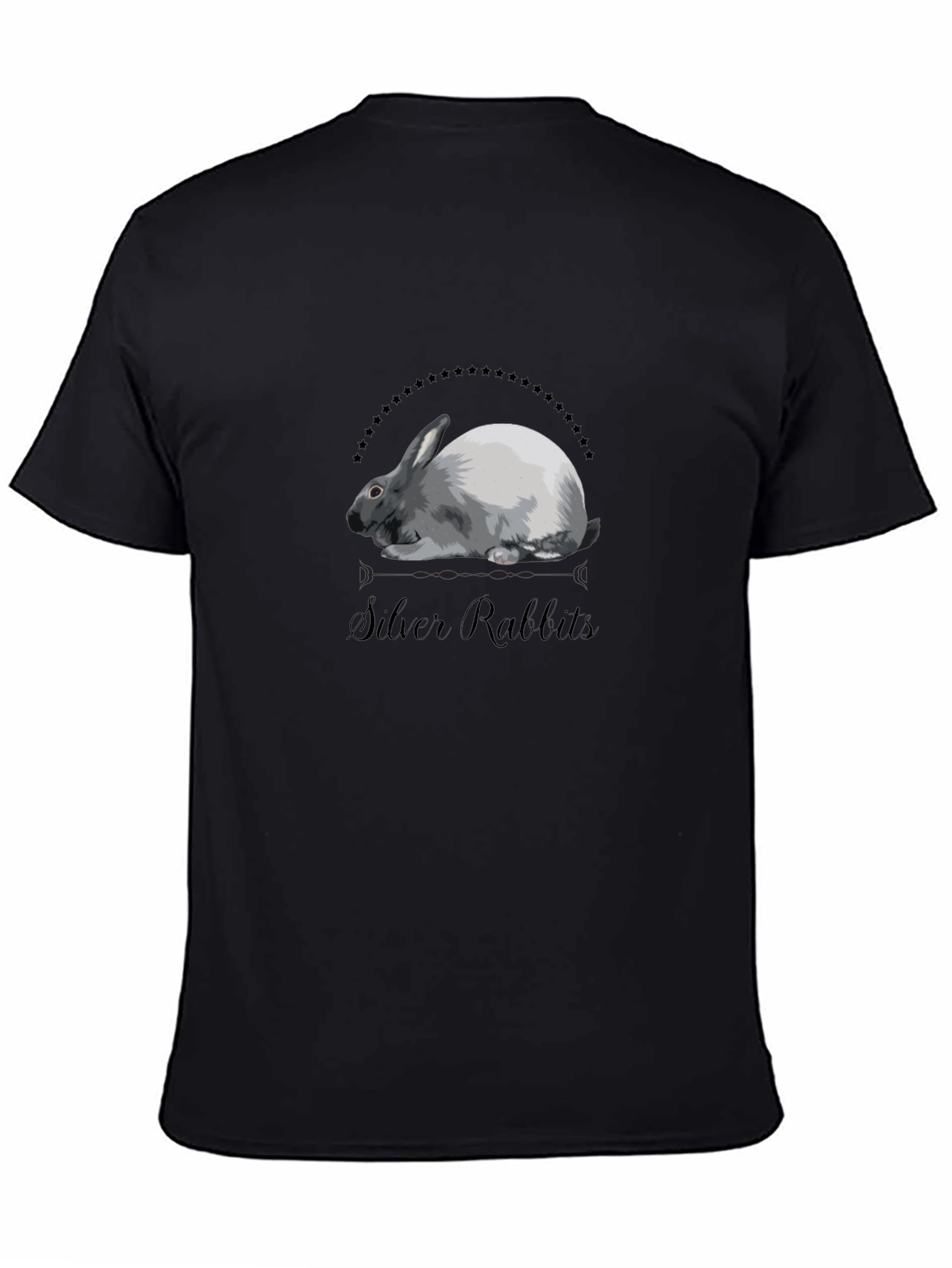 Silver Rabbits Black T-Shirt