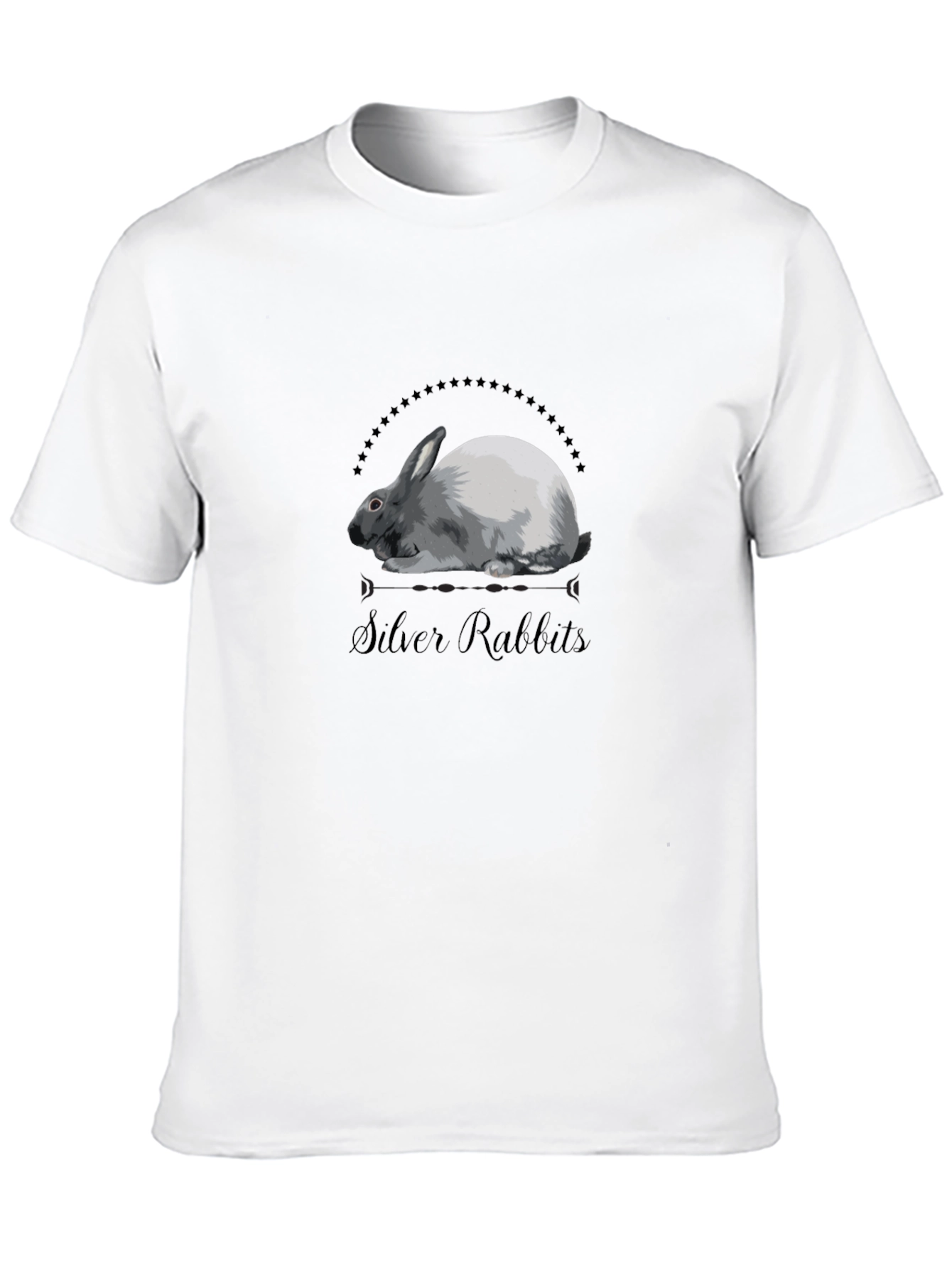 Silver Rabbits Black T-Shirt