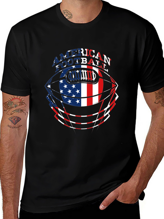American Football USA Flag T-Shirt
