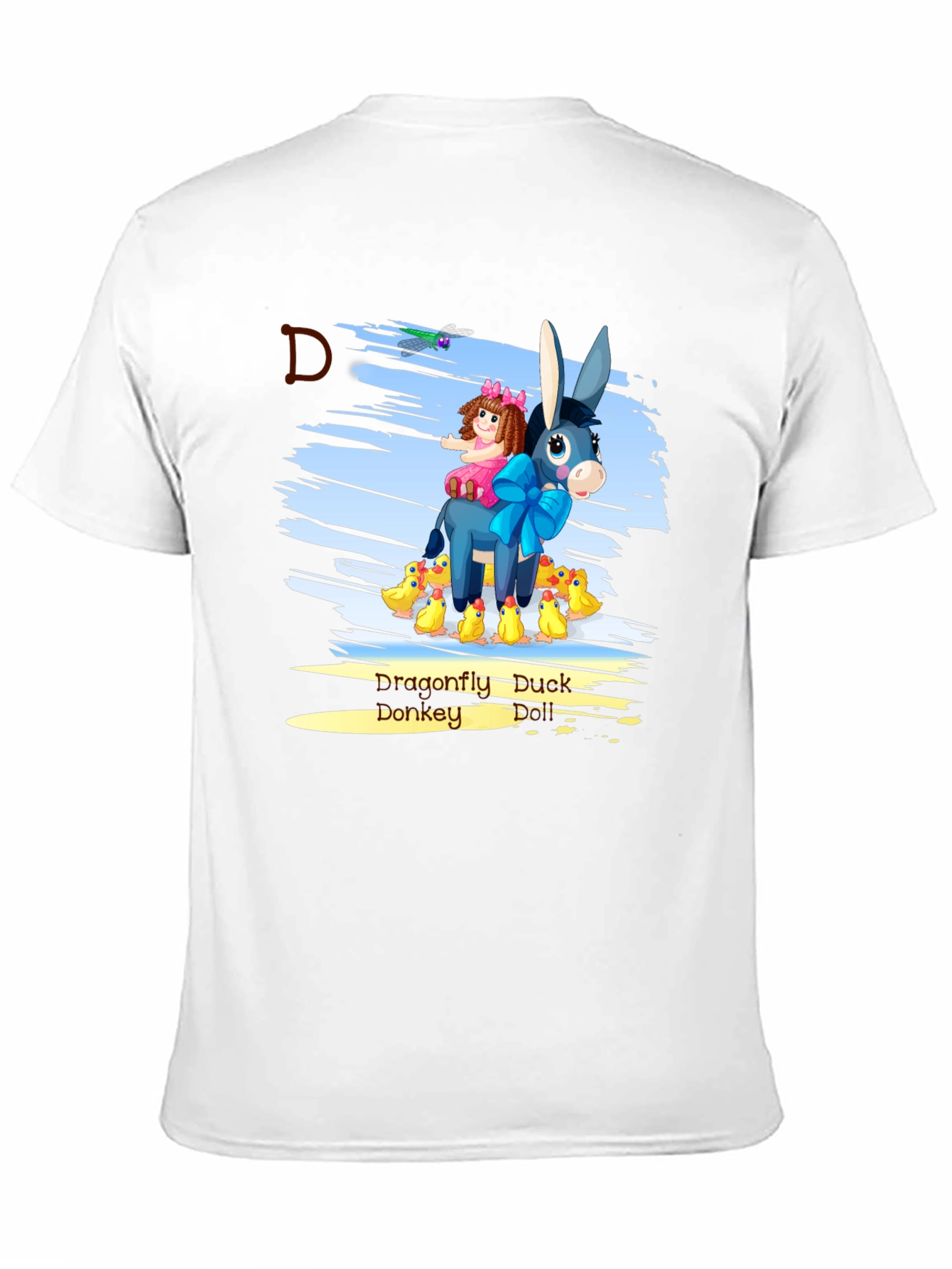 Cartoon Donkey & Ducks Graphic T-Shirt
