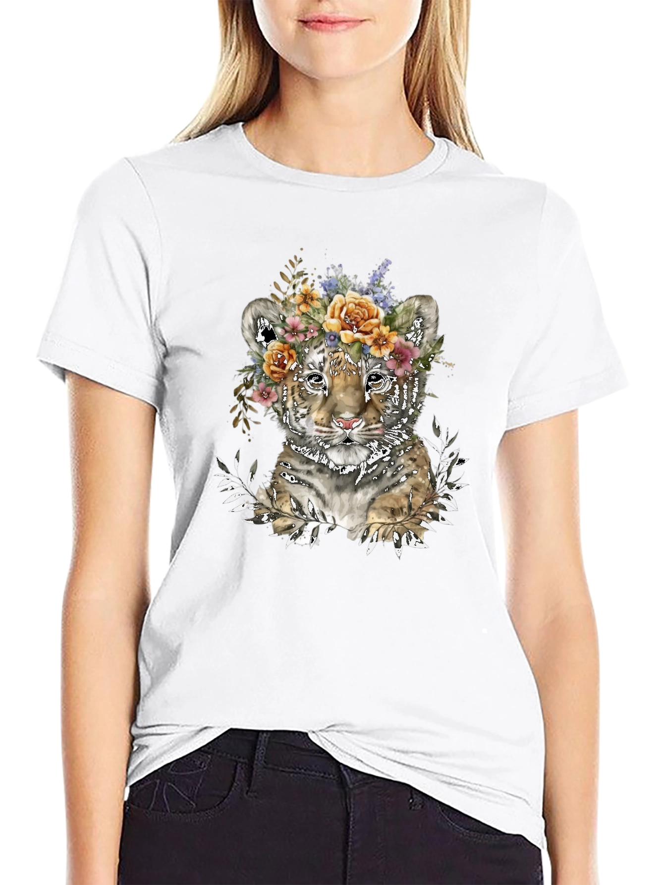 Floral Tiger Cub Graphic Tee