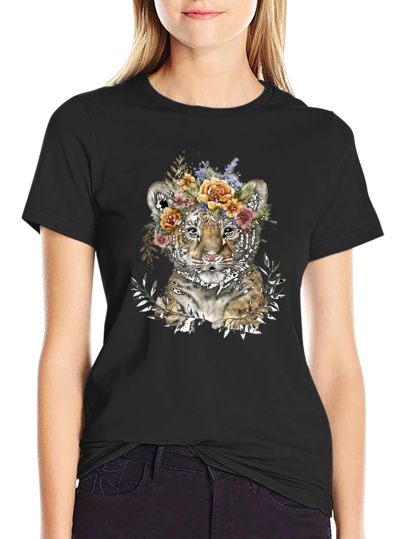 Floral Tiger Cub Graphic Tee