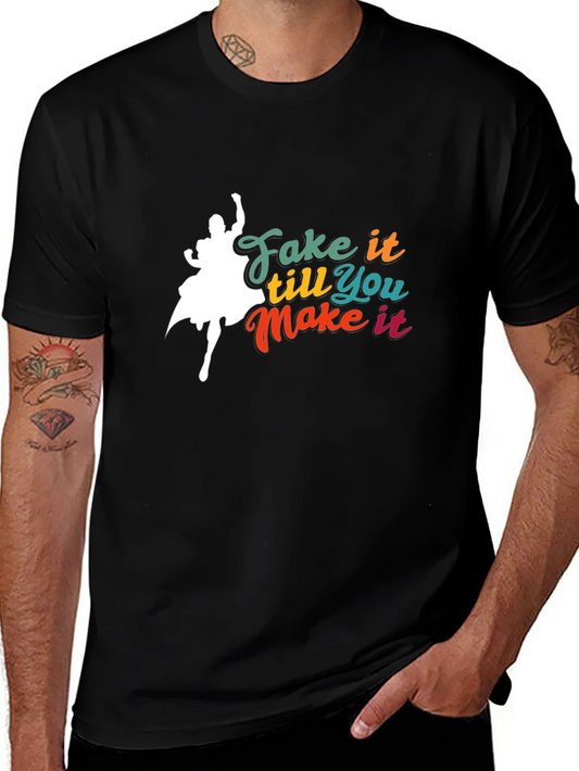 Fake it Till You Make It Graphic Tee - Black