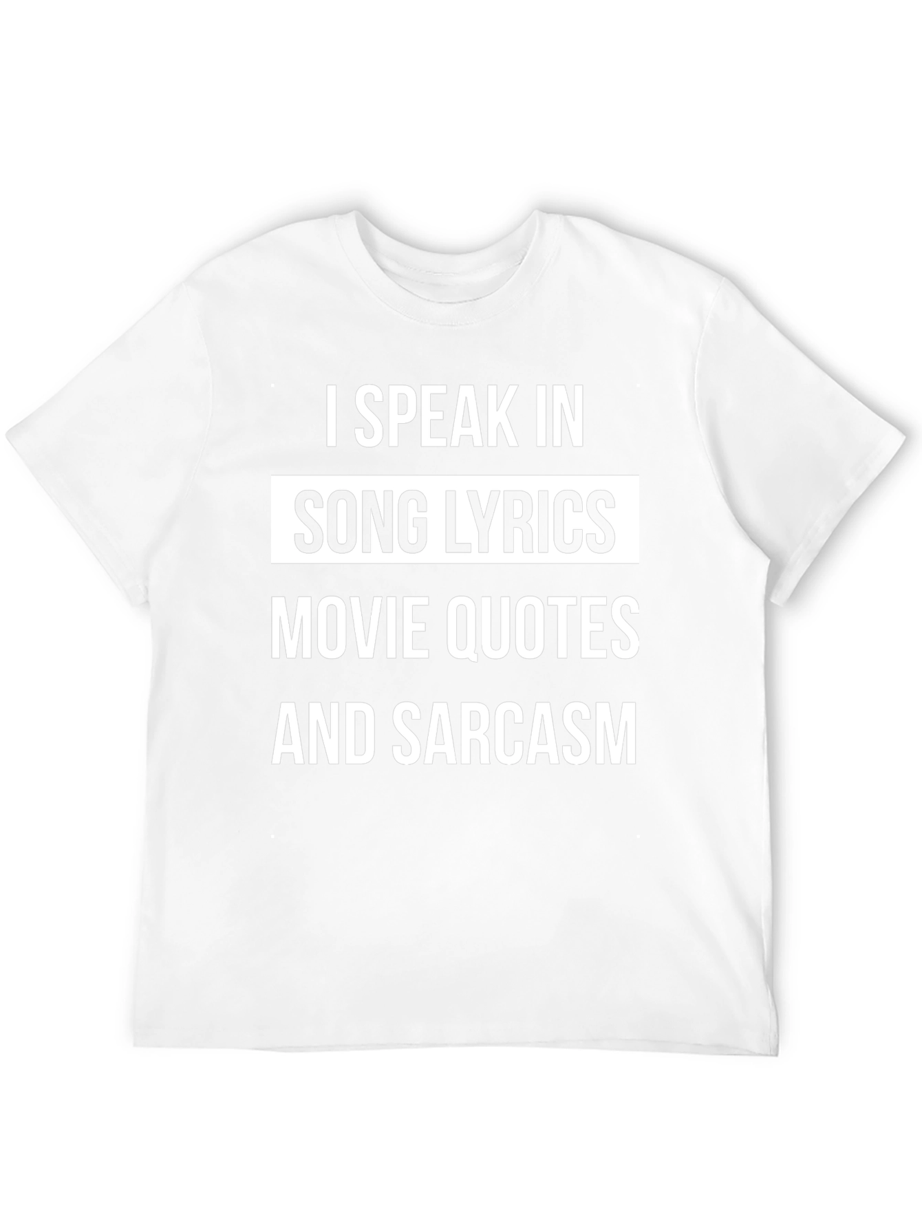 I Speak In Song Lyrics Mens Black T-Shirt