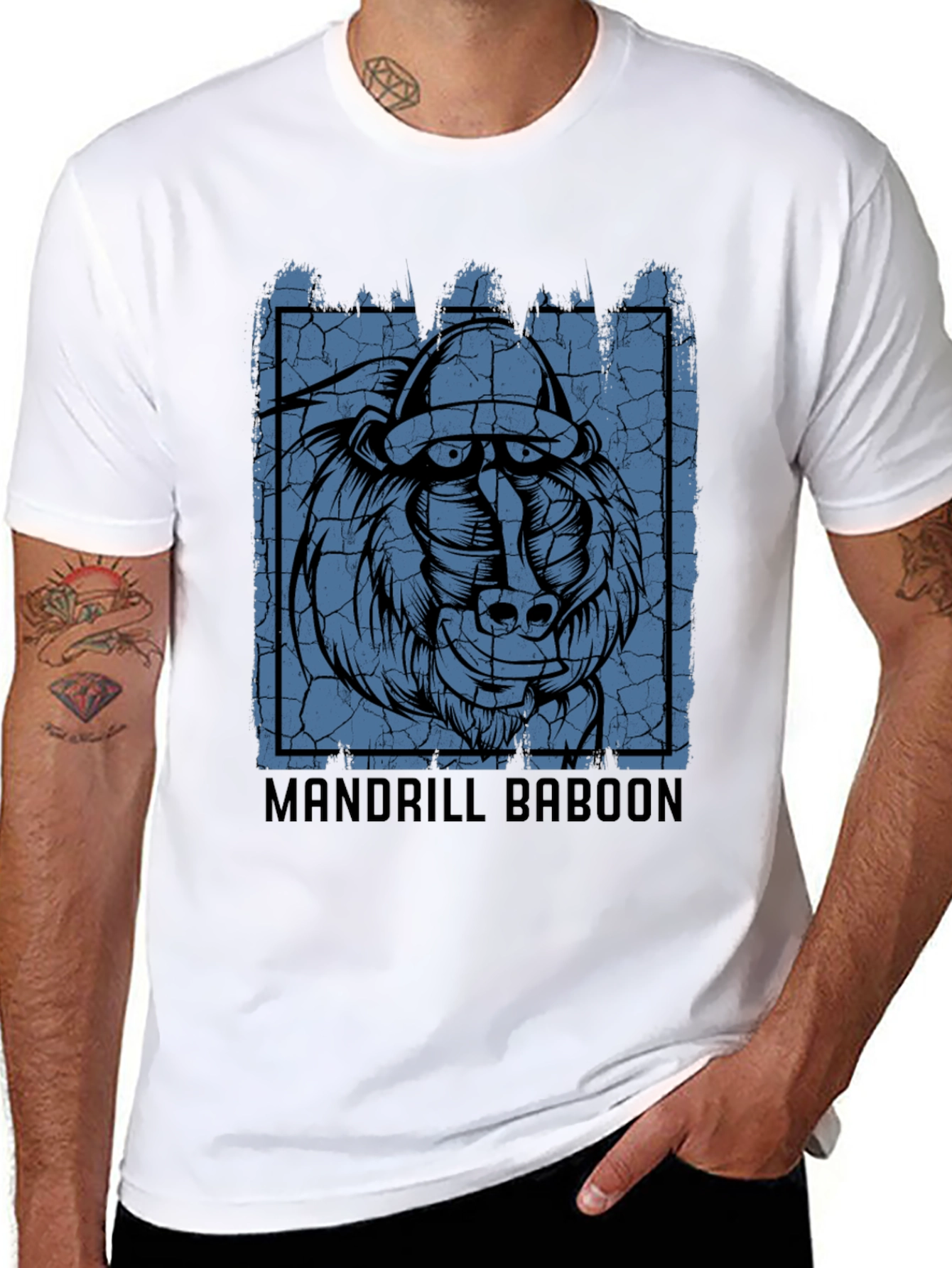 Mandrill Baboon Graphic Print Tee