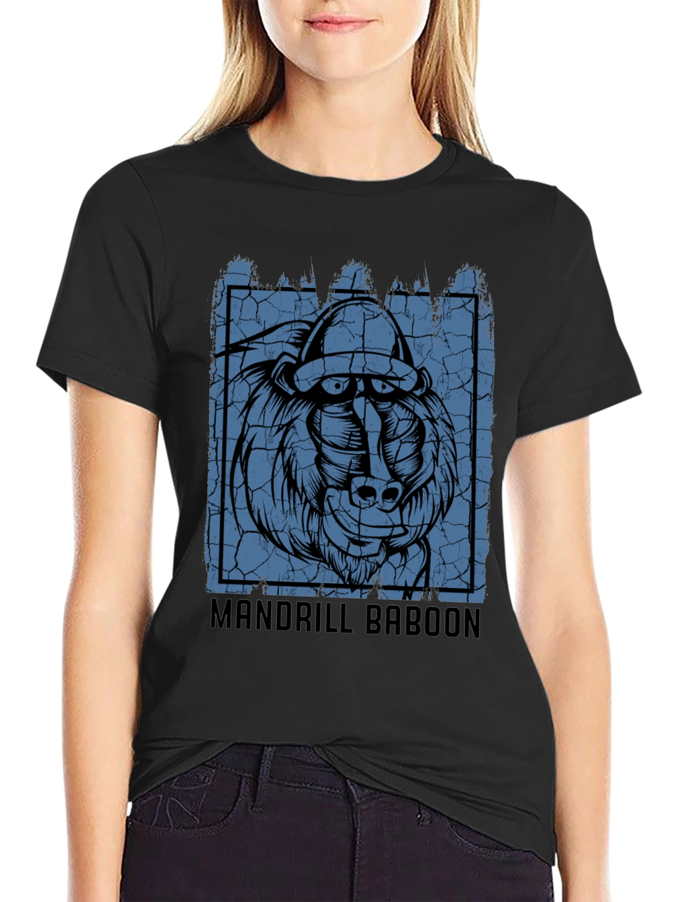 Mandrill Baboon Graphic Print Tee