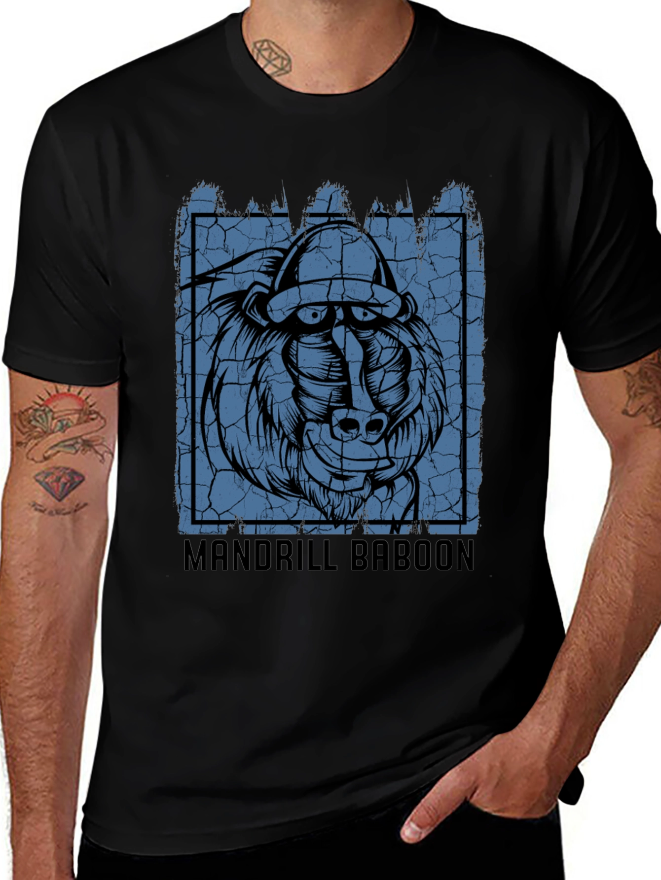 Mandrill Baboon Graphic Print Tee
