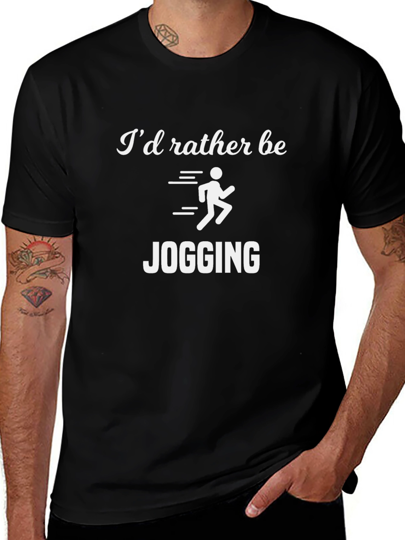 Id Rather Be Jogging T-Shirt Running Tee
