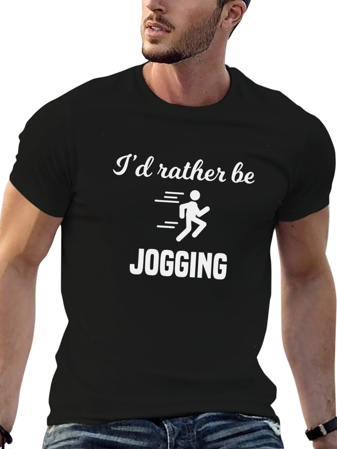Id Rather Be Jogging T-Shirt Running Tee