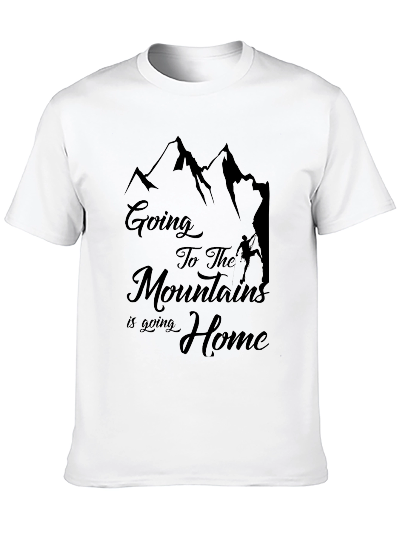 Mountains Are Home Black Graphic T-Shirt