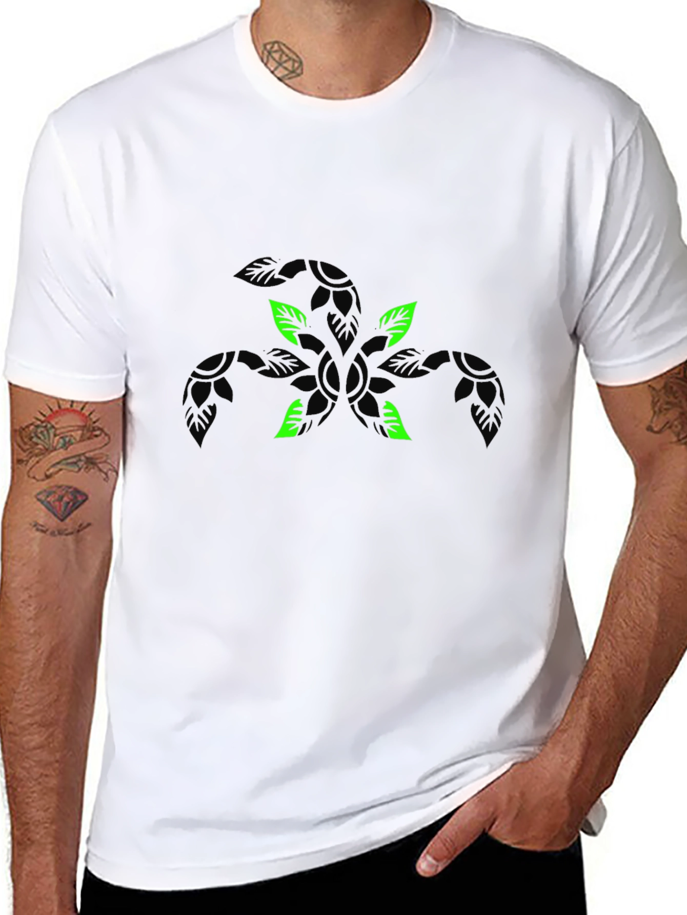 Nature X Graphic Black T-Shirt