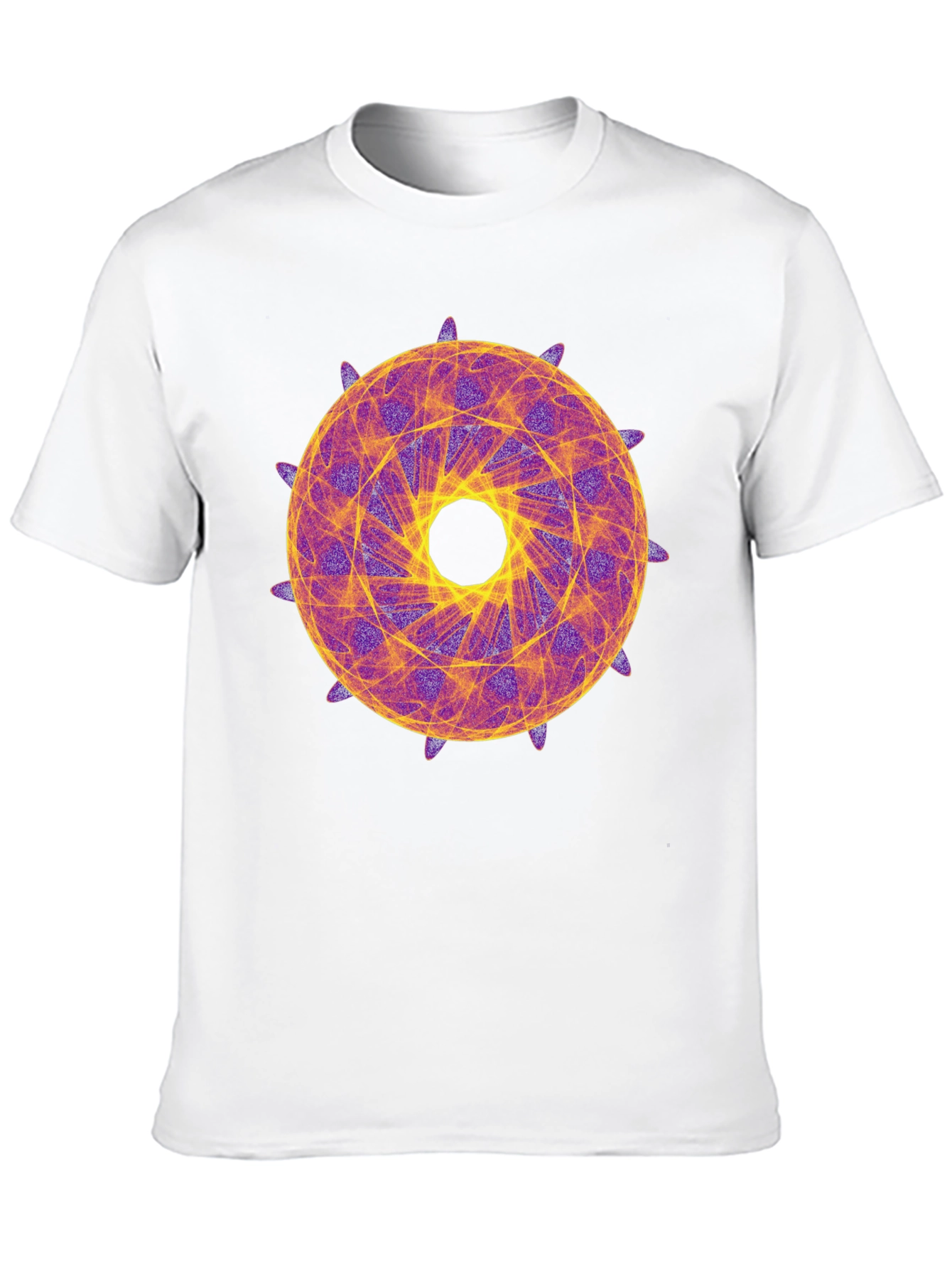 Geometric Mandala Graphic Tee - Stylish Black T-Shirt