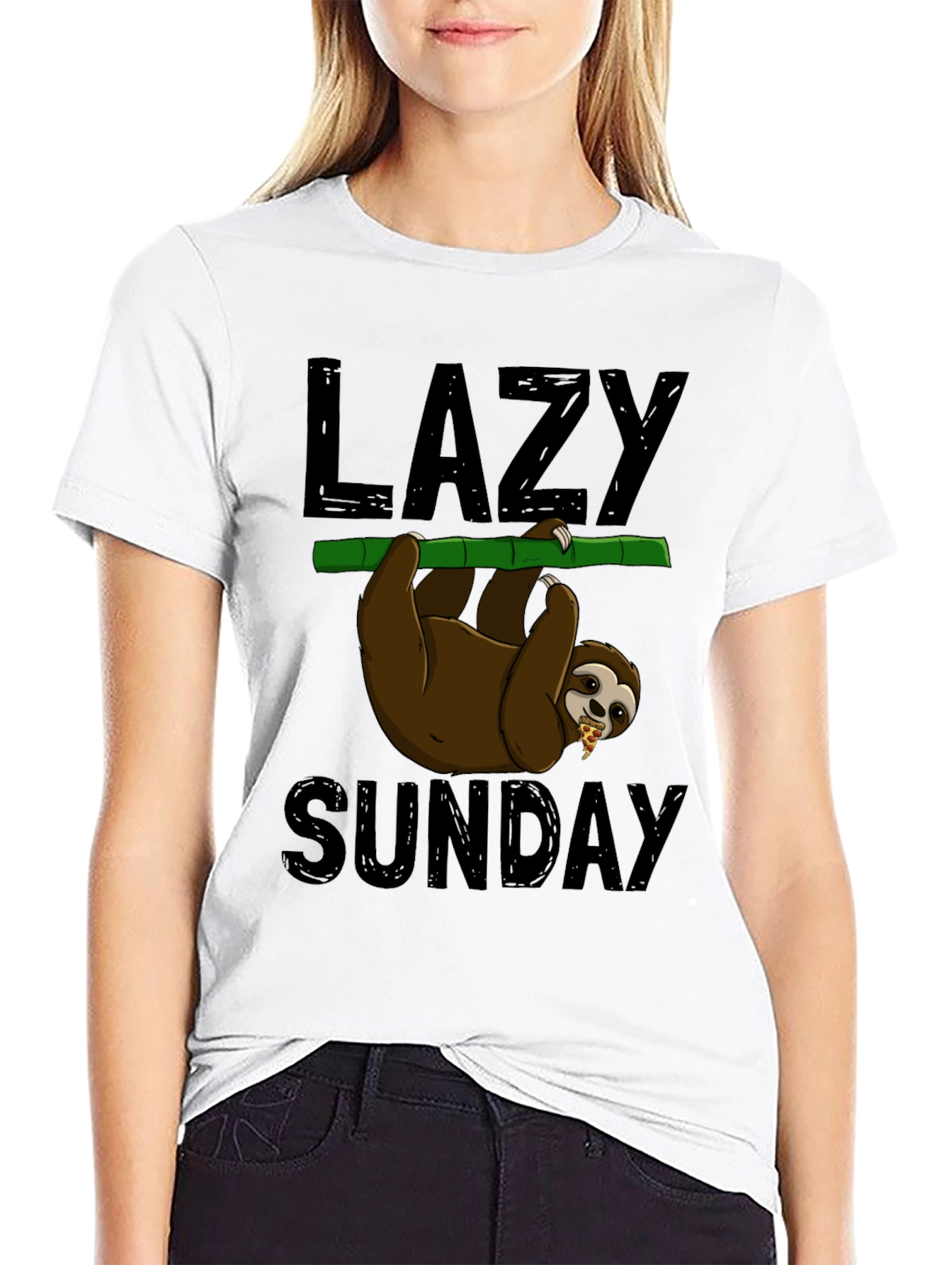 Lazy Sunday Sloth T-Shirt Funny Animal Tee