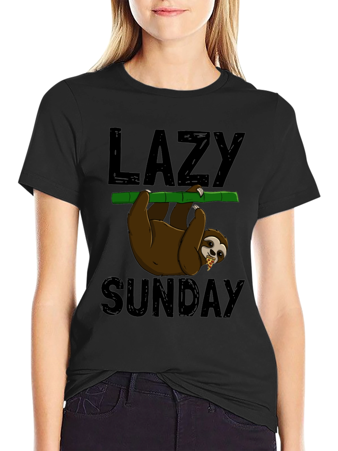 Lazy Sunday Sloth T-Shirt Funny Animal Tee
