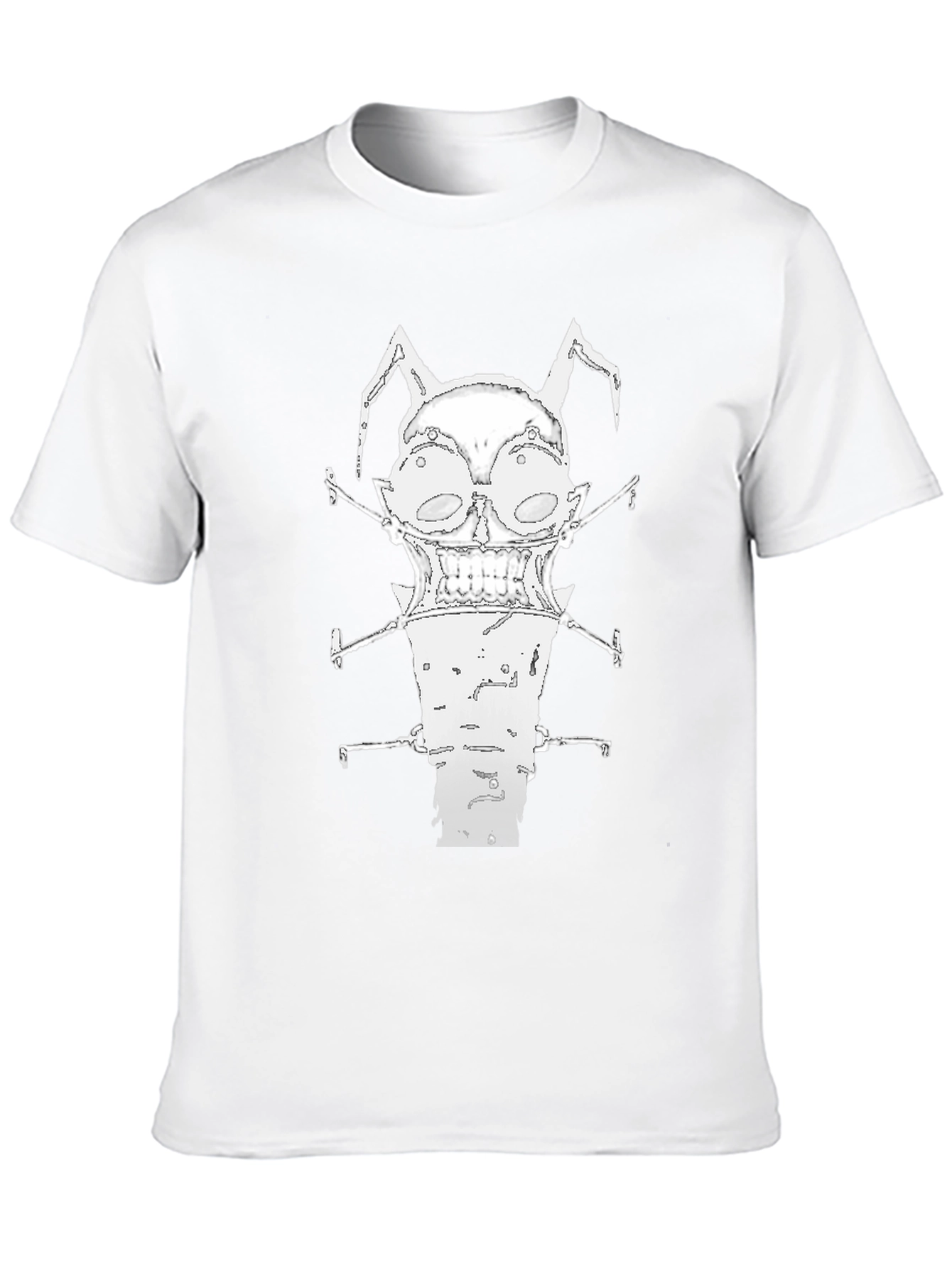 Unique Graphic Print Black Crew Neck T-Shirt