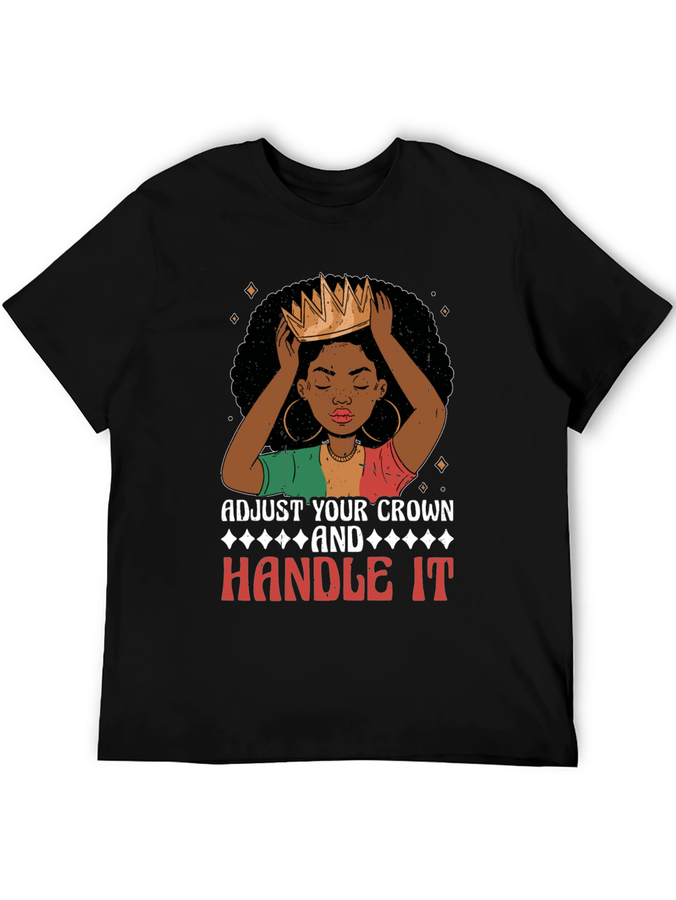 Adjust Your Crown Graphic Tee - Black