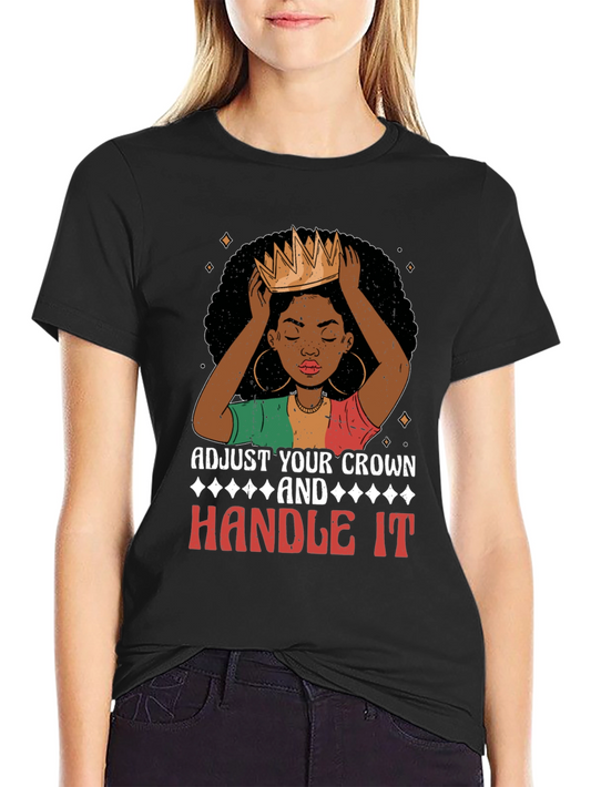 Adjust Your Crown Graphic Tee - Black