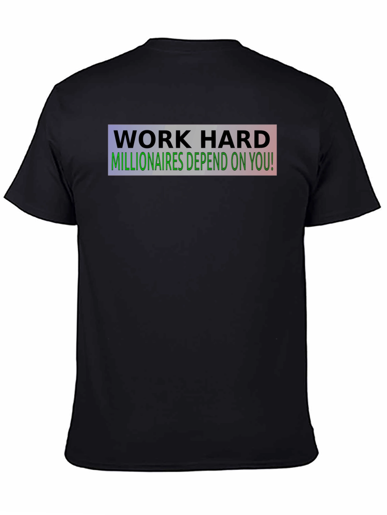 Work Hard Motivational Black T-Shirt